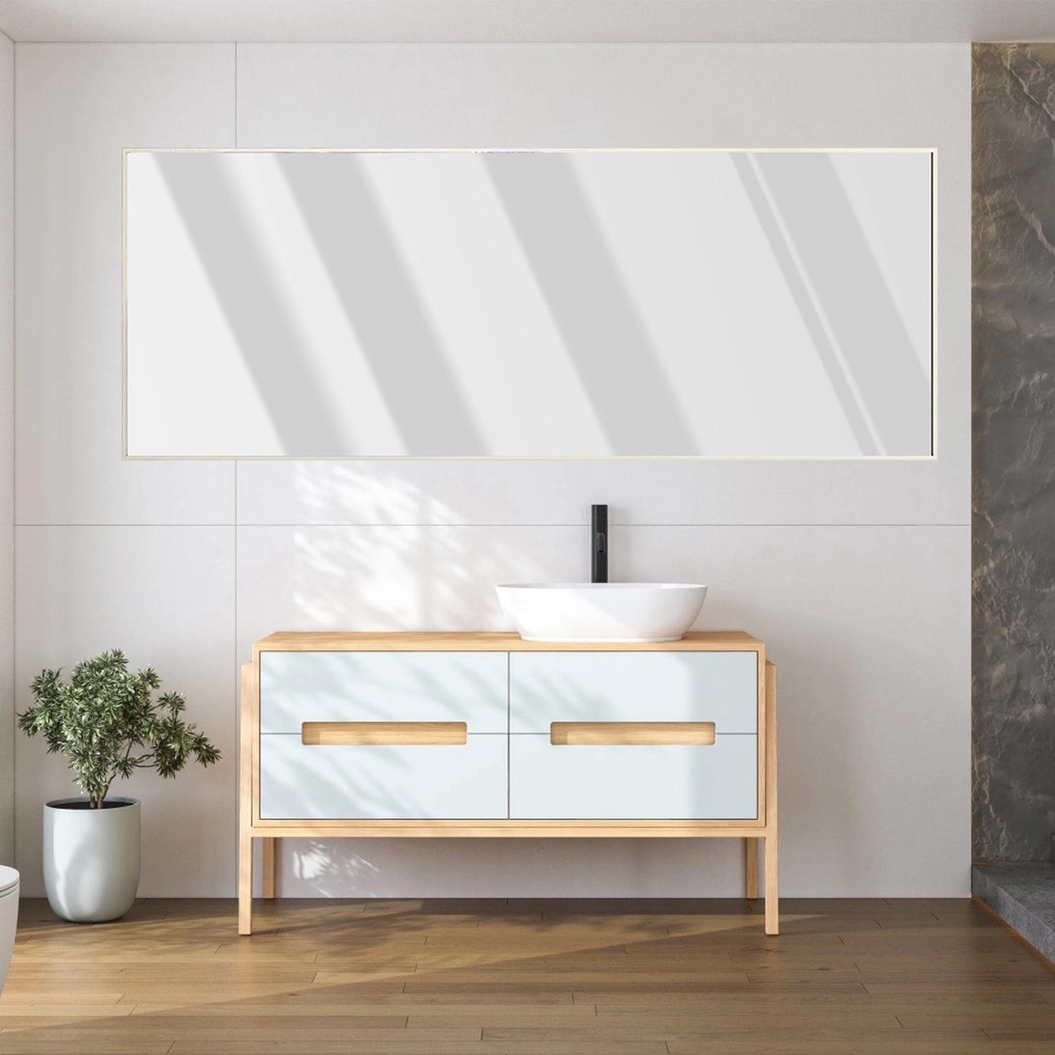 GBruno Aluminum Alloy 63 In Full Length Floor Mirror