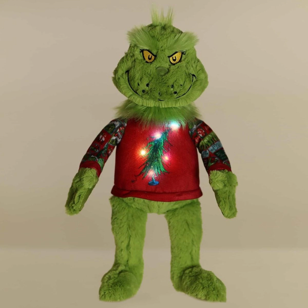 Aurora Dr. Seuss Ugly Sweater Light-Up Grinch 9.5-Inch Stuffed Animal Plush
