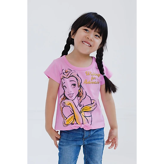 Disney Girls' 2-Pack Short Sleeve T-Shirts