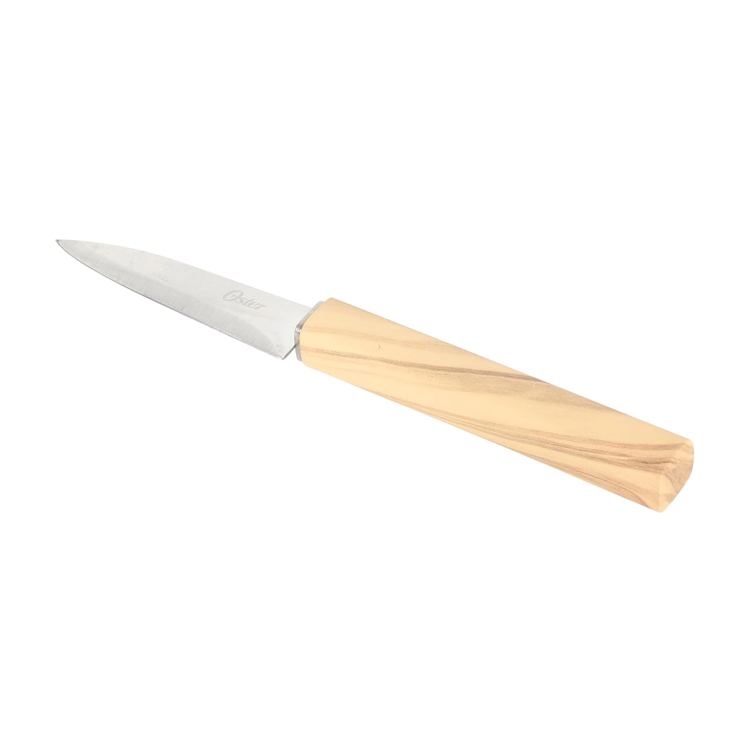Oster Huntingfield Piece Stainless Steel Cutlery Set with Faux Wood Handles