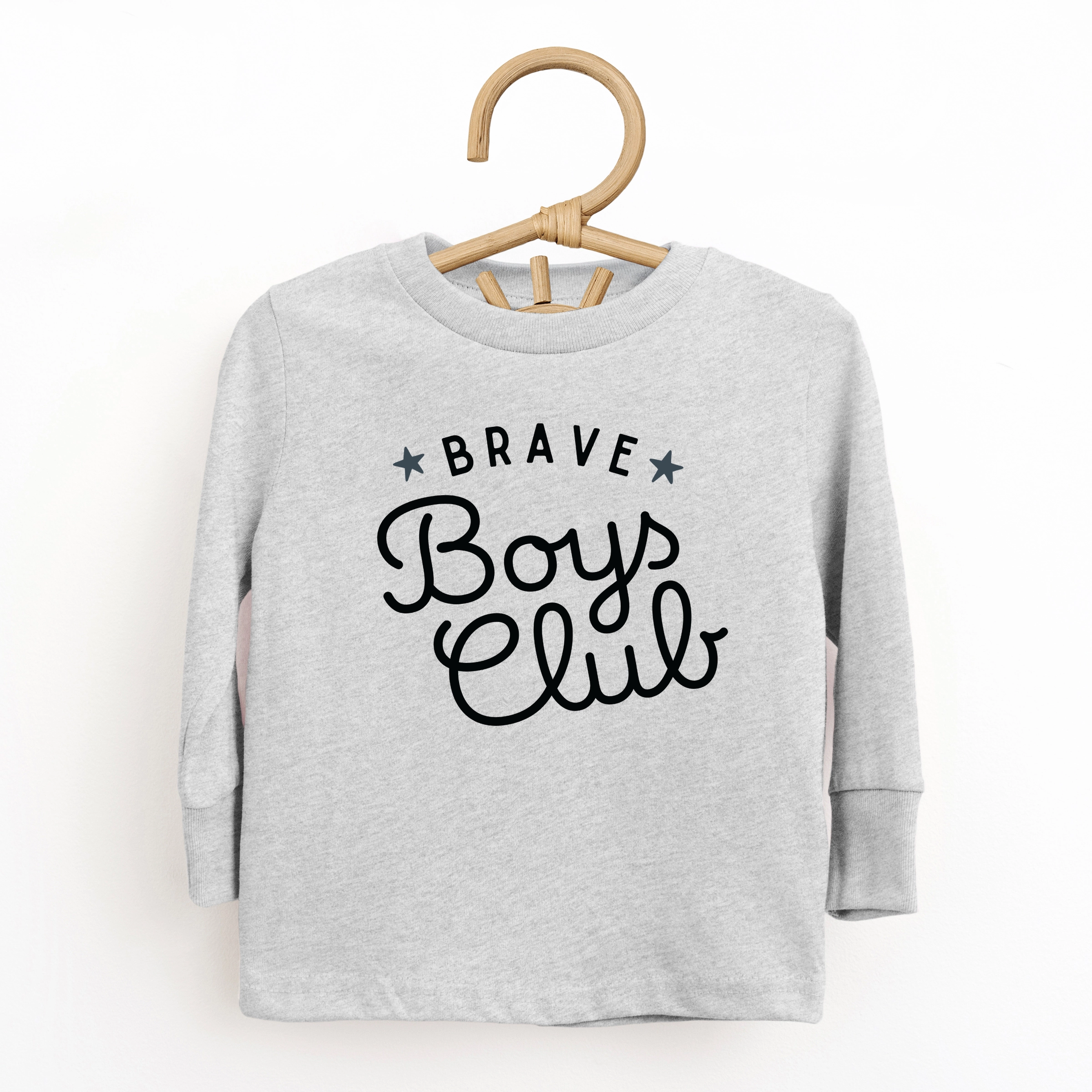 The Juniper Shop - Brave Boys Club Cursive Toddler Long Sleeve Graphic Tee
