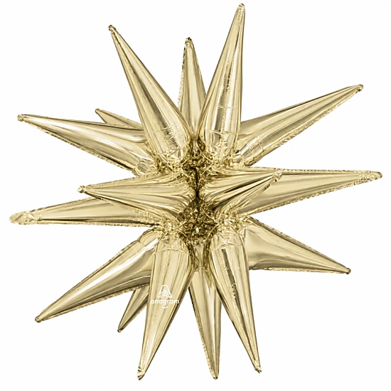LoonBalloon 35 in Gold Magic Star Air-Fill Foil Balloon, Color: Gold ...