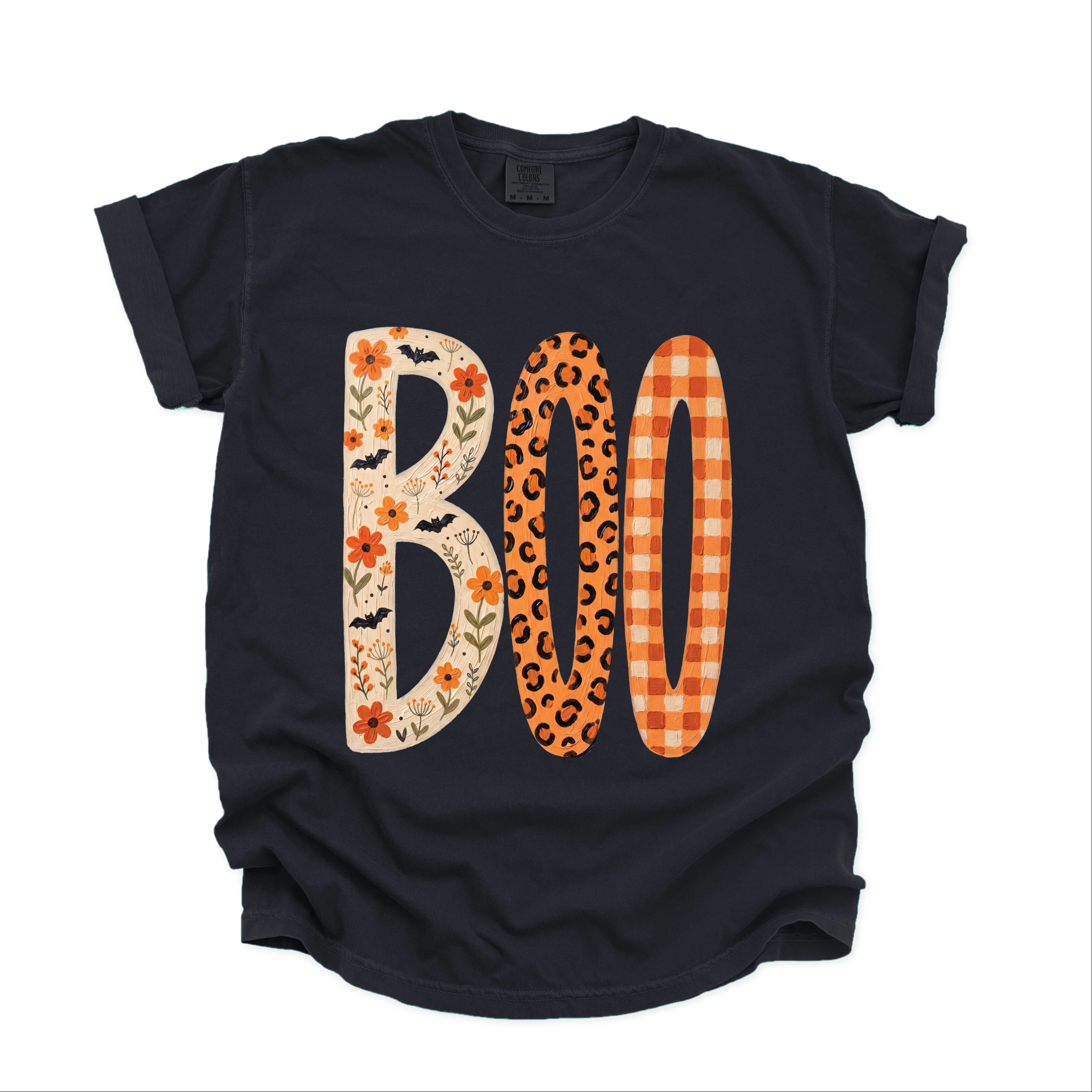 Simply Sage Market - Women's Garment Dyed Graphic T-Shirt Boo Tall Pattern