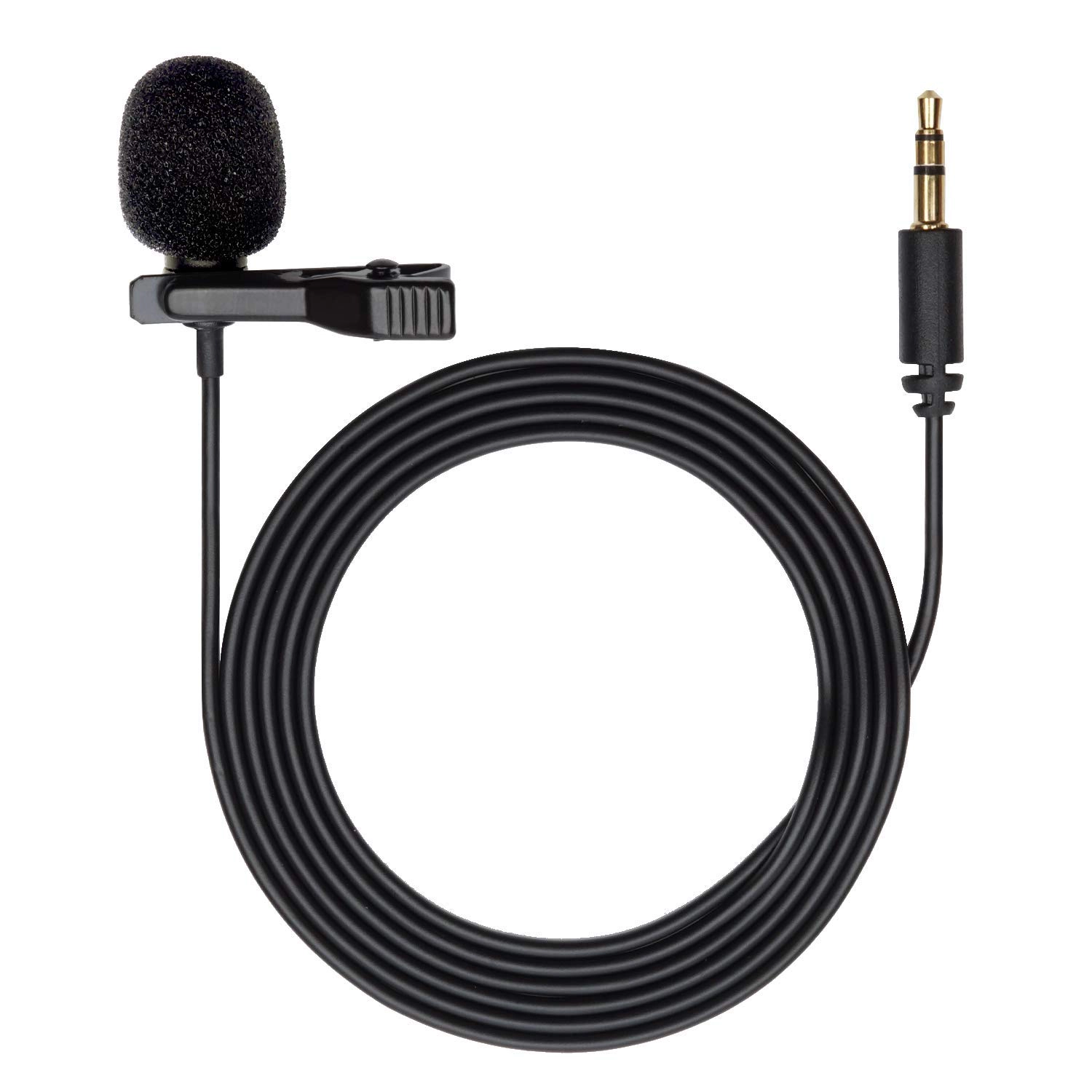 Movo DOM1 3.5mm TRS Lavalier Omnidirectional Condenser Microphone for Camera Microphone Compatible with DSLR Cameras
