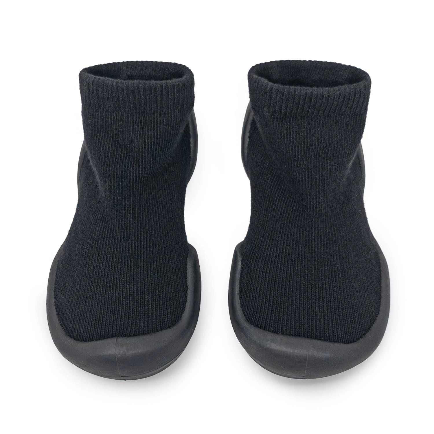 Komuello Toddler First Walk Sock Shoes - Simple Black