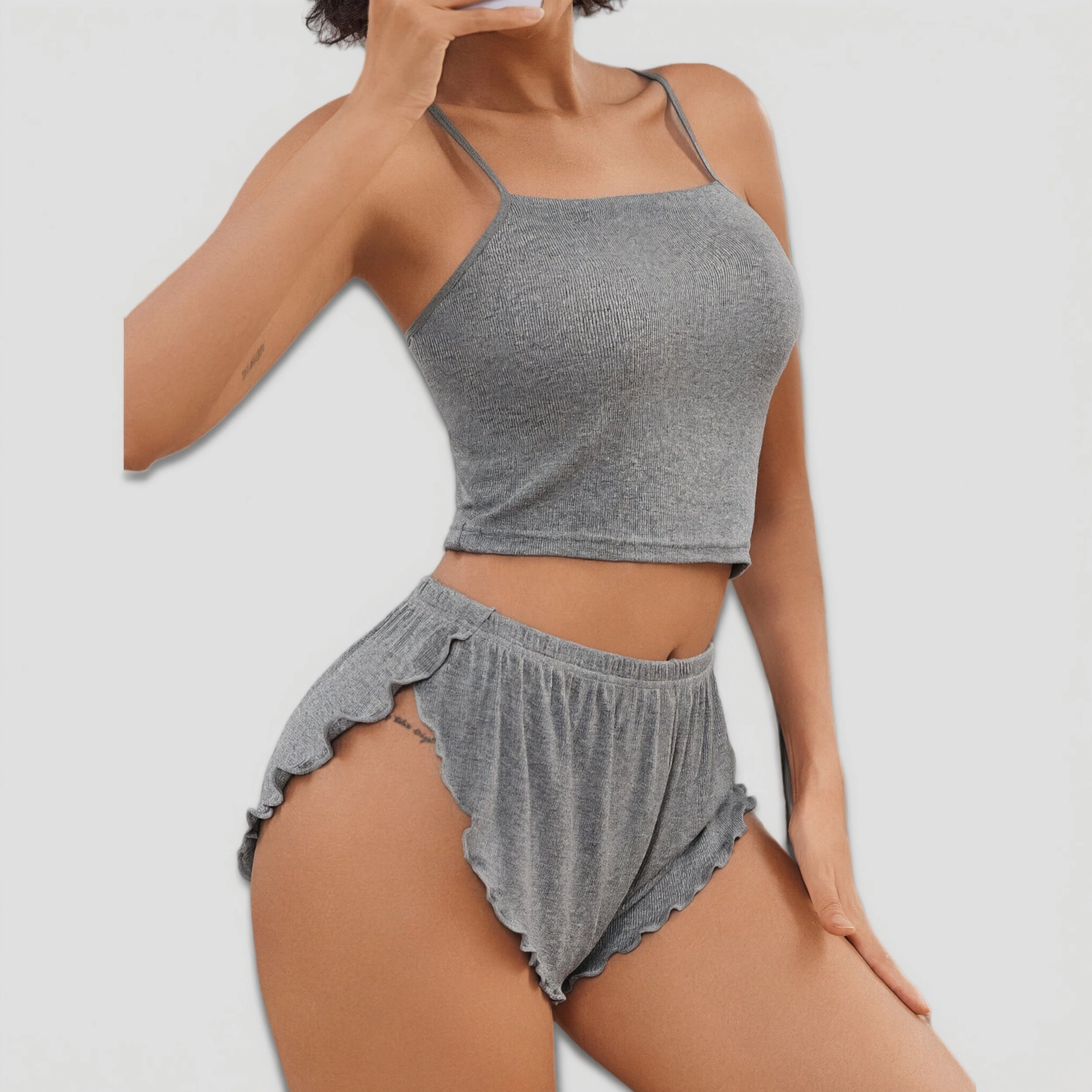 Avidlove Women's Ribbed Cami Pajama Set