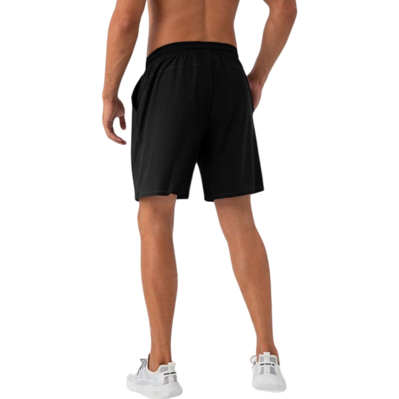 Anna-Kaci Men's Lightweight Athletic Training Shorts with Elastic Waistband and Adjustable Drawstring Fit