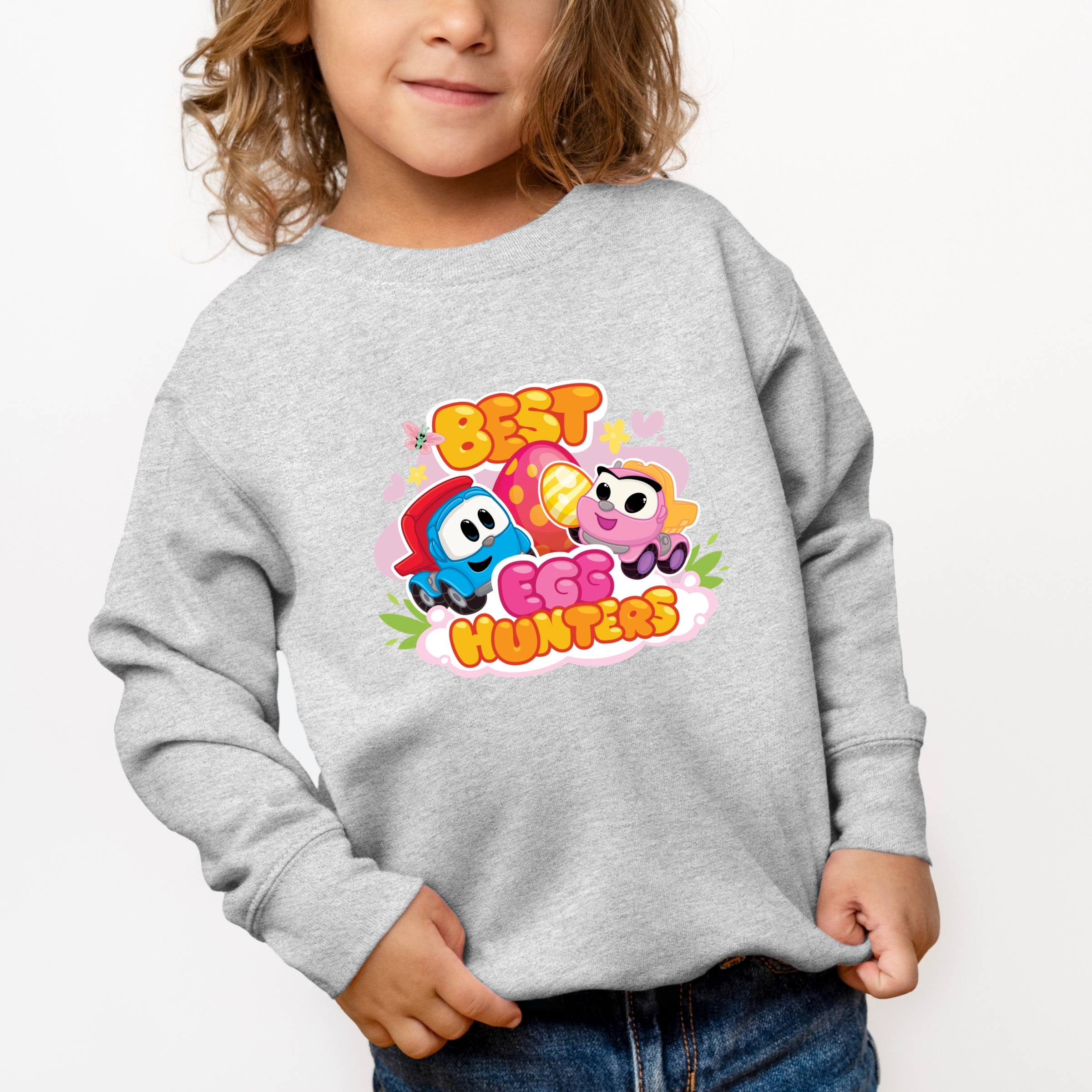 the Juniper Shop - Toddler Graphic Sweatshirt Leo Truck Best Egg Hunters