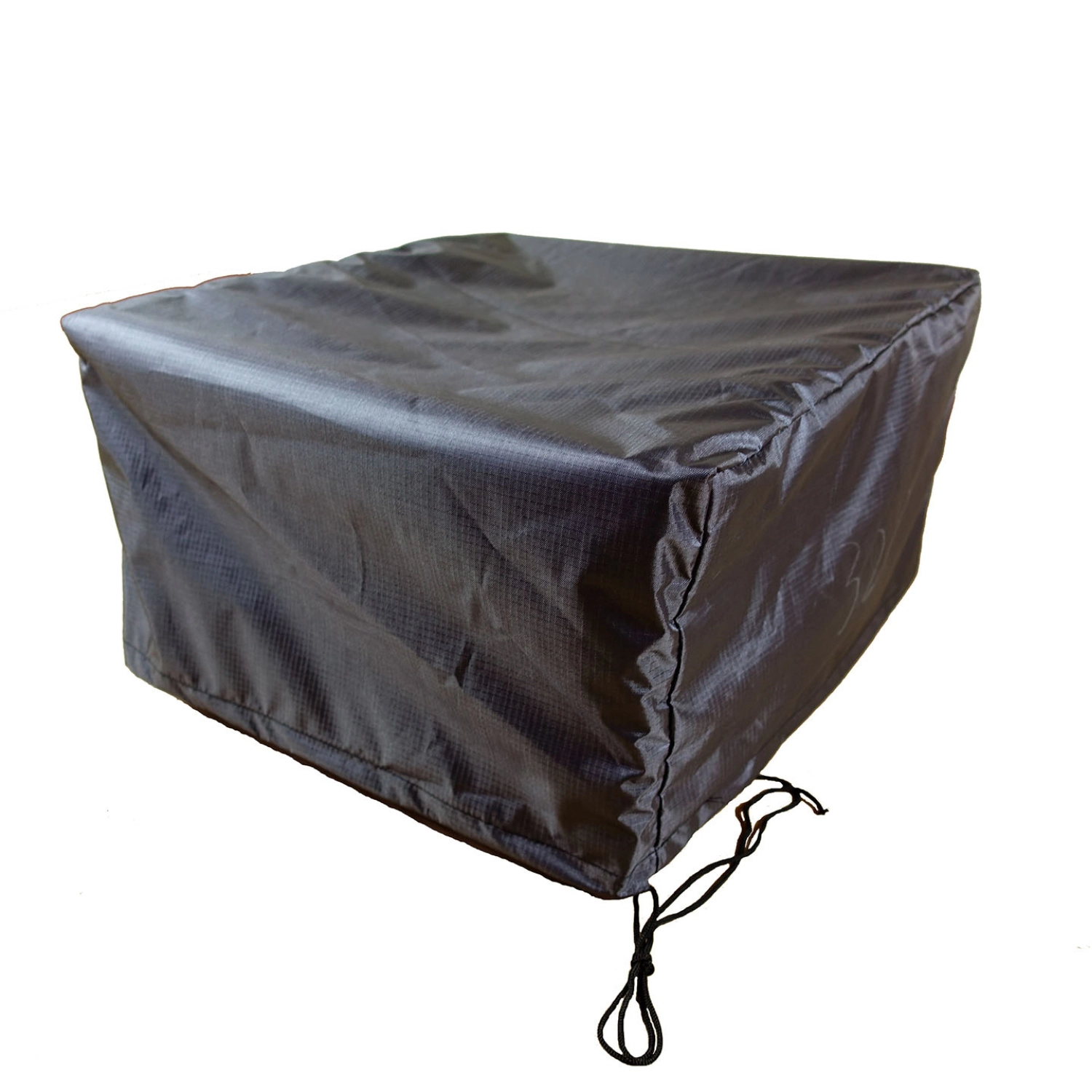 Summerset Shield Gold 2-Layer Polyester Fabric Outdoor Fire Table Square Cover - 44x44", Charcoal Grey