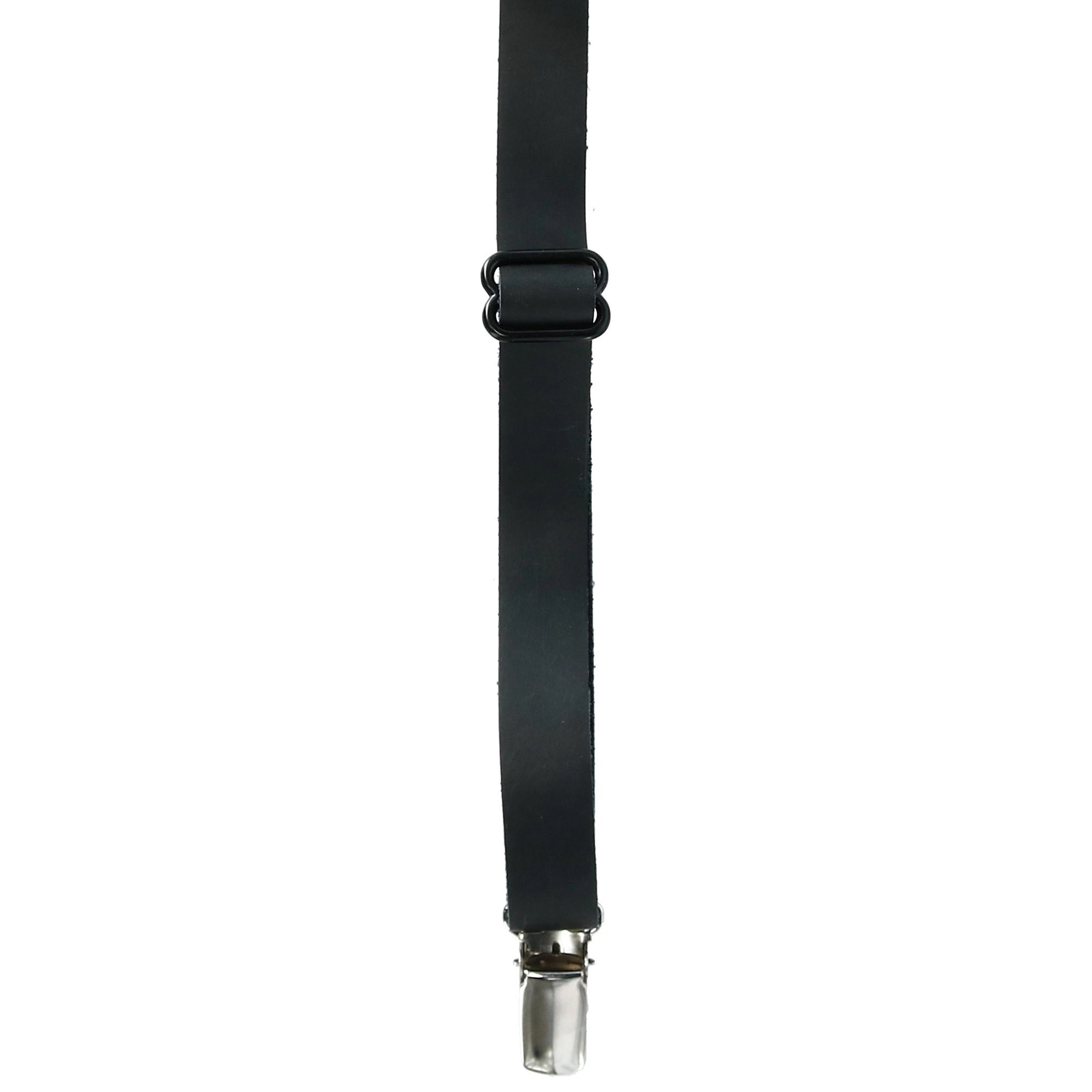 CTM Coated Leather Clip-End 3/4 Inch Suspenders