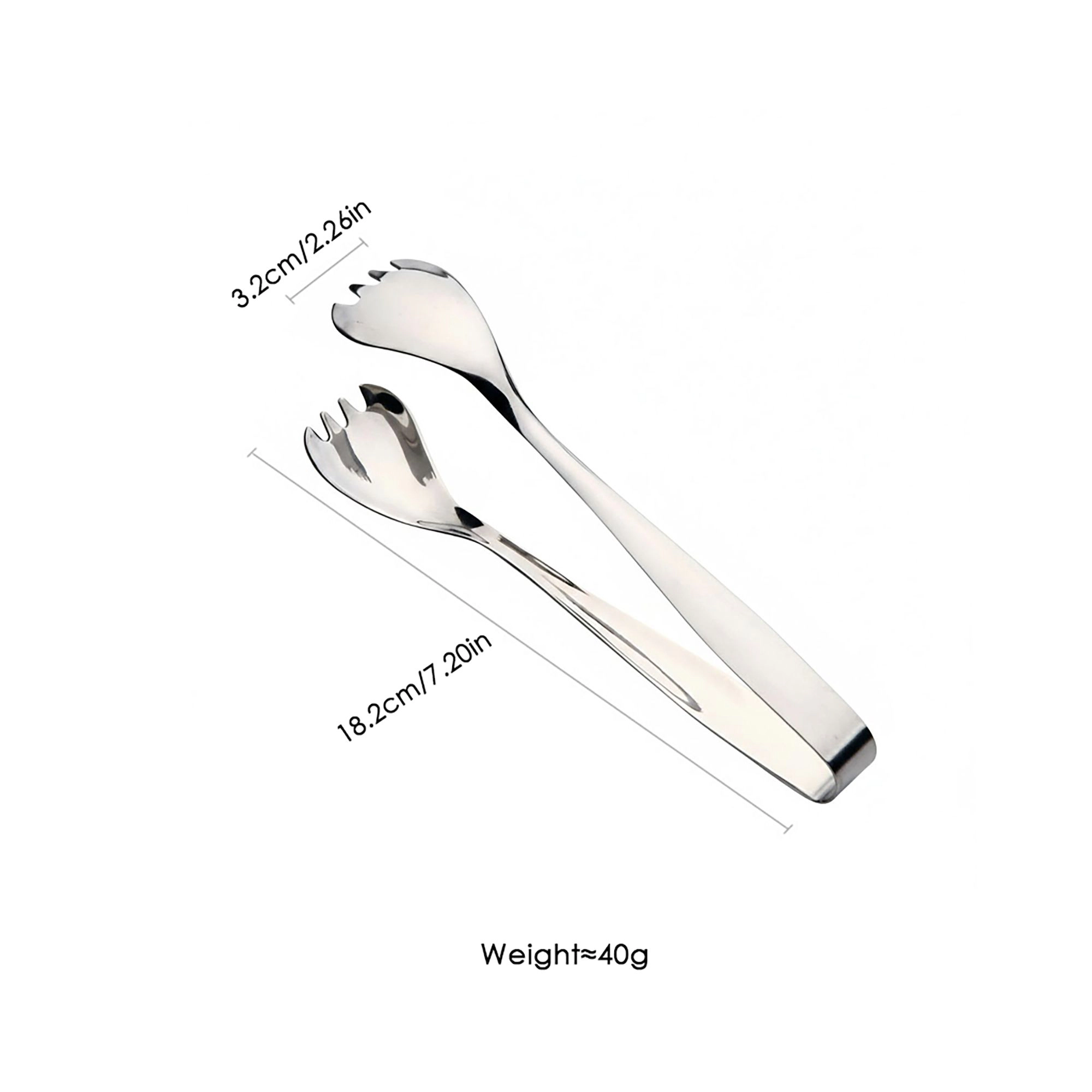 Alilang Women Stainless Steel Salad Tongs Mirror Finish Modern Serving Utensil Kitchen Tool