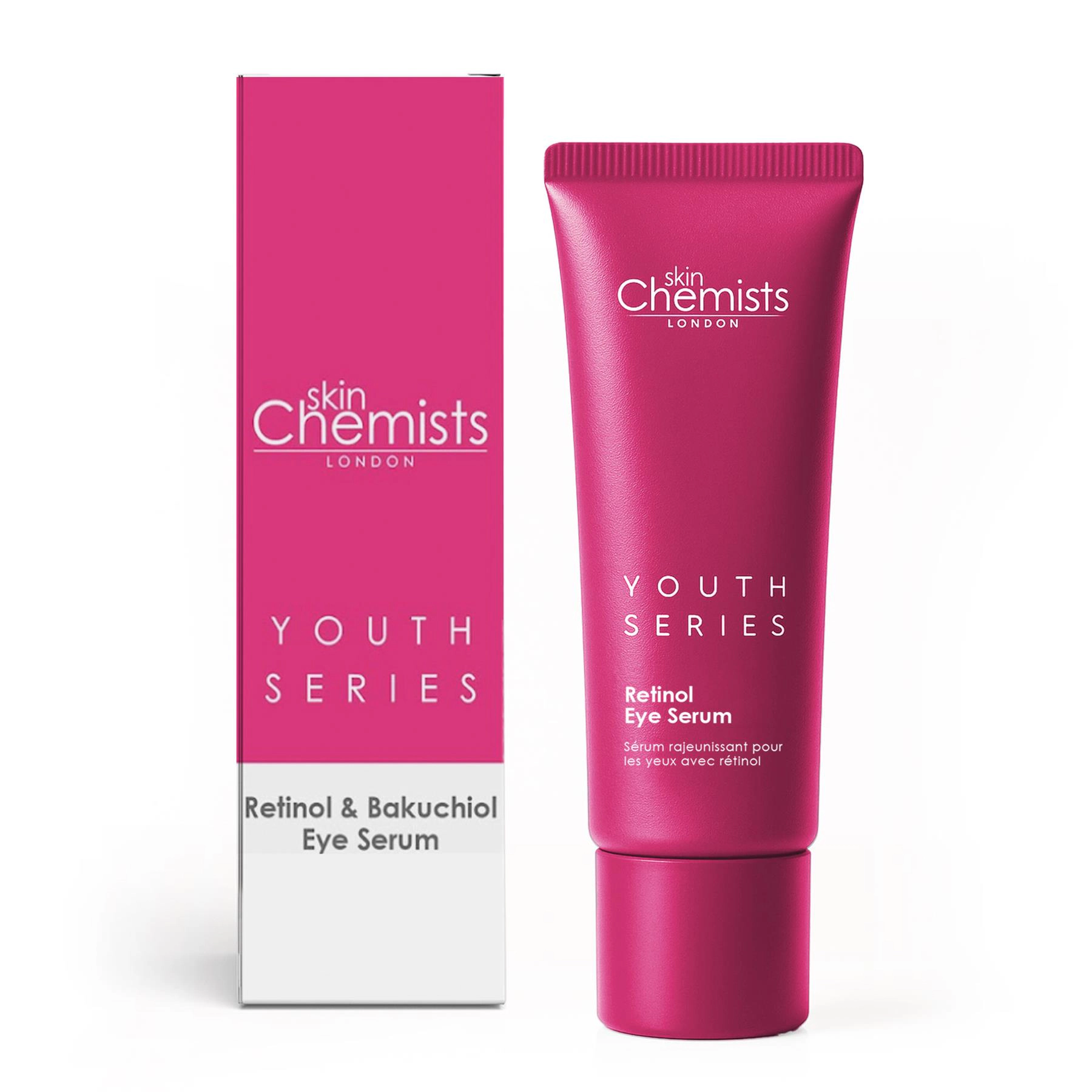 skinChemists Youth Series Retinol & Bakuchiol Eye Serum 15ml - Firms, Smooths Fine Lines & Wrinkles