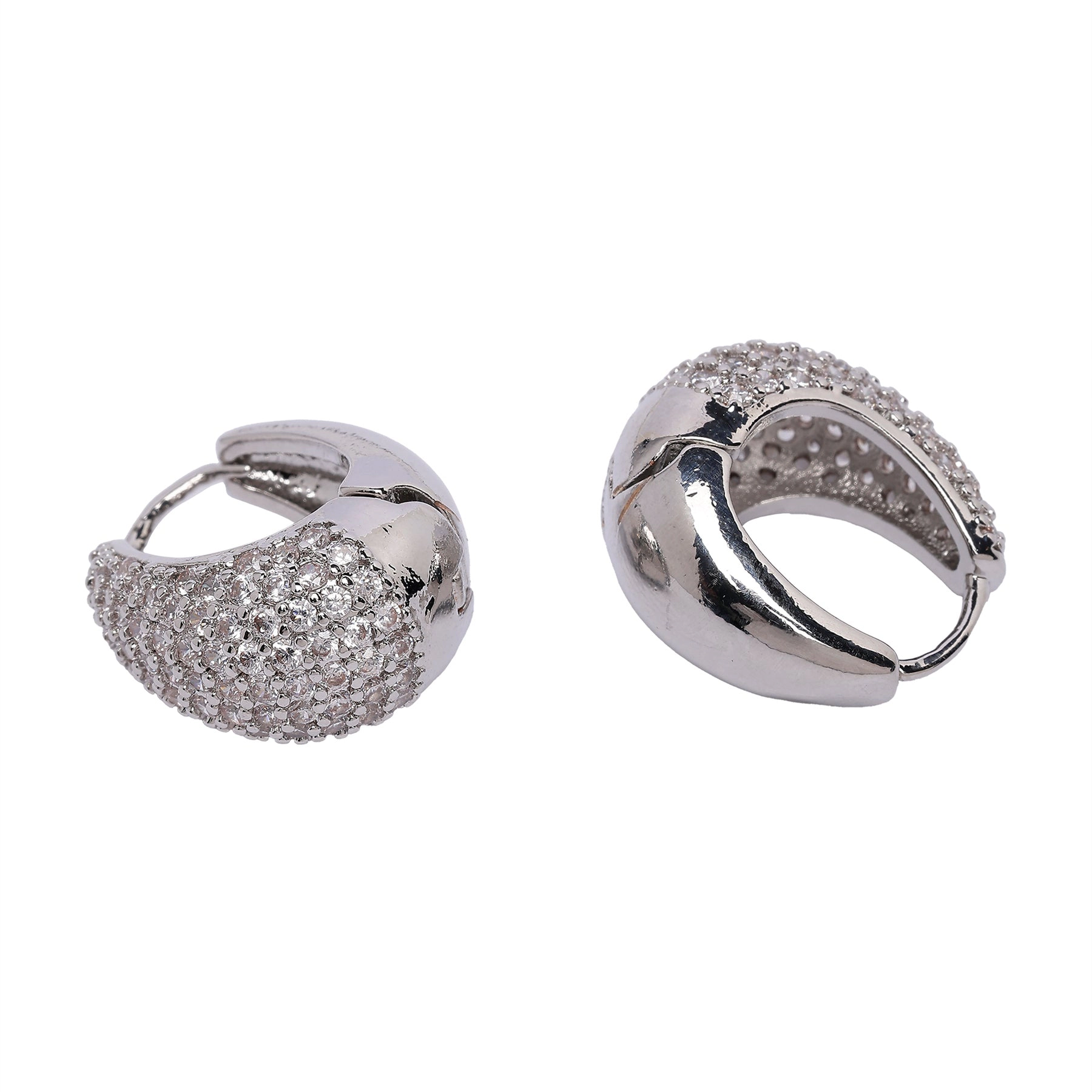 AGP PARIS Womens Sparkling Hoop Earrings