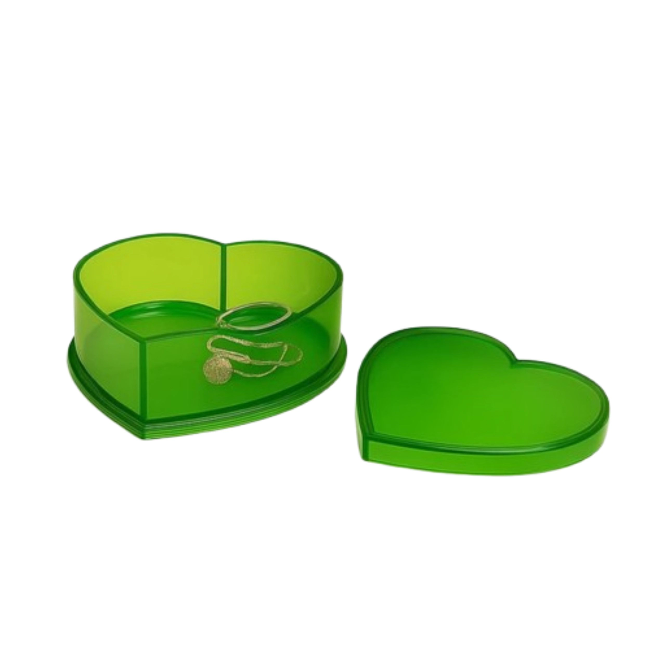 Home Collection Green Heart Shaped Storage Box with Lid