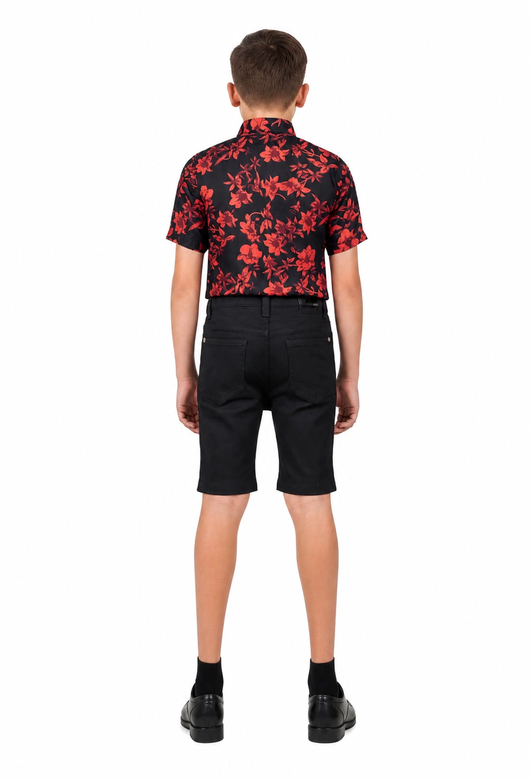 Elie Balleh Boys Slim Fit Floral Shirt
