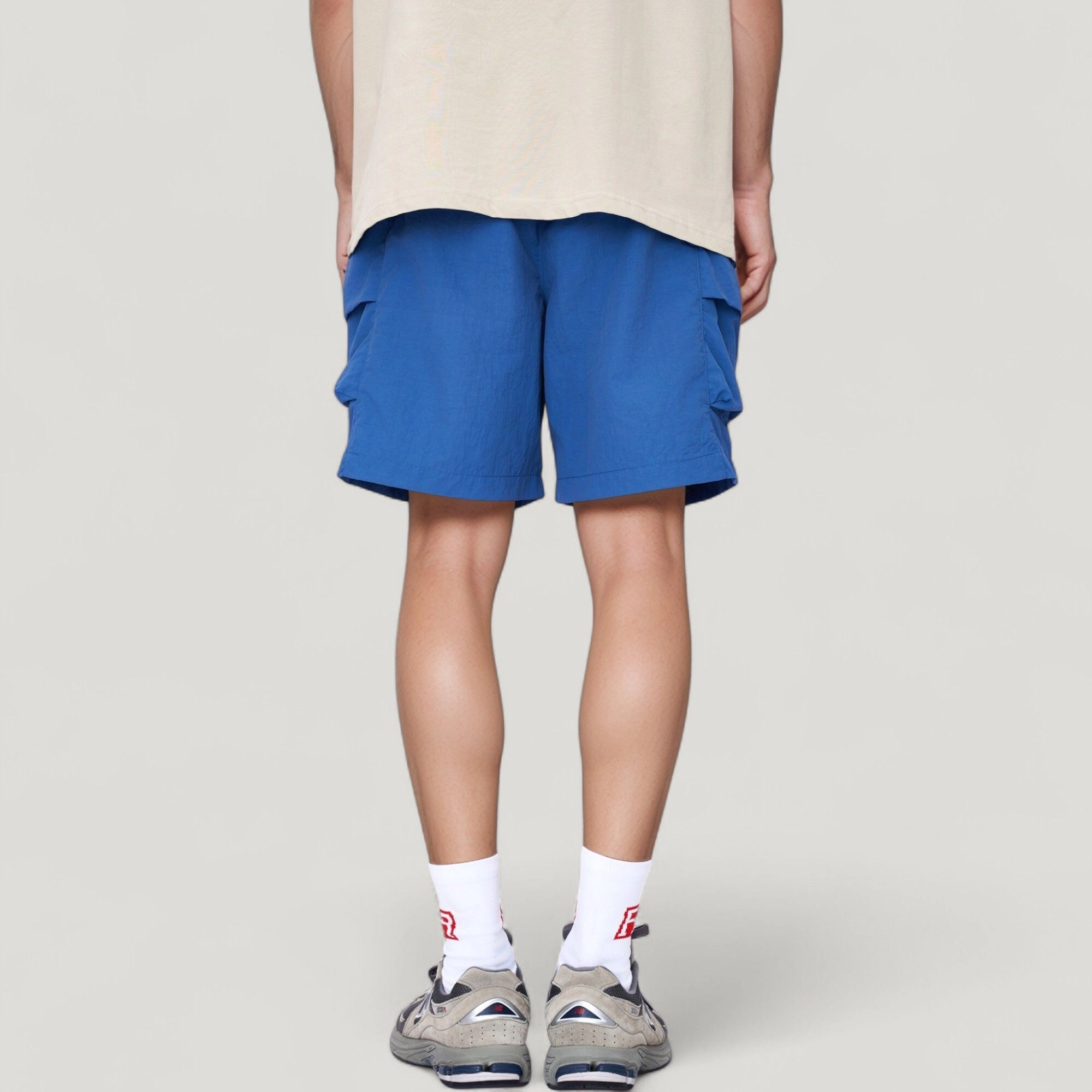 Anna-Kaci Men's Cargo Pocket Drawstring Shorts with Relaxed Fit and Elastic Waist