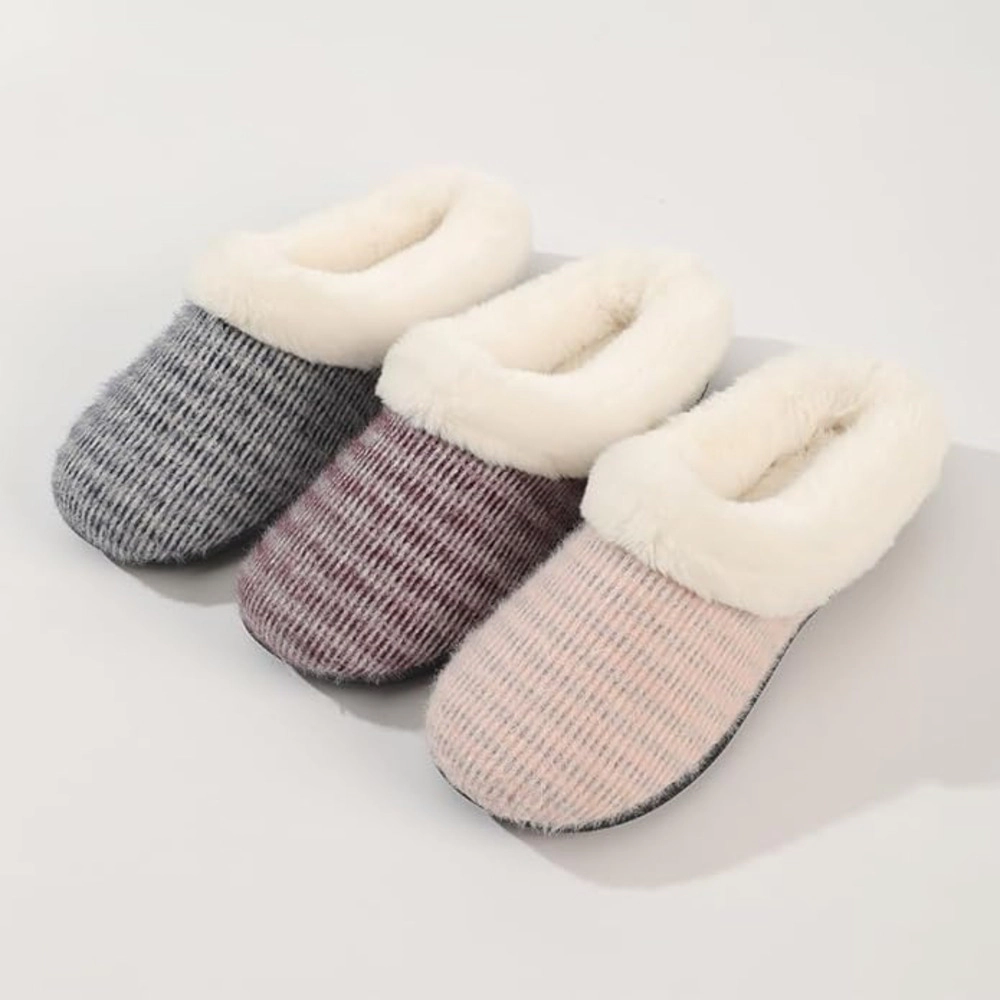 Roxoni Girl Memory Foam Comfort Plush Fleece Lined House Slipper