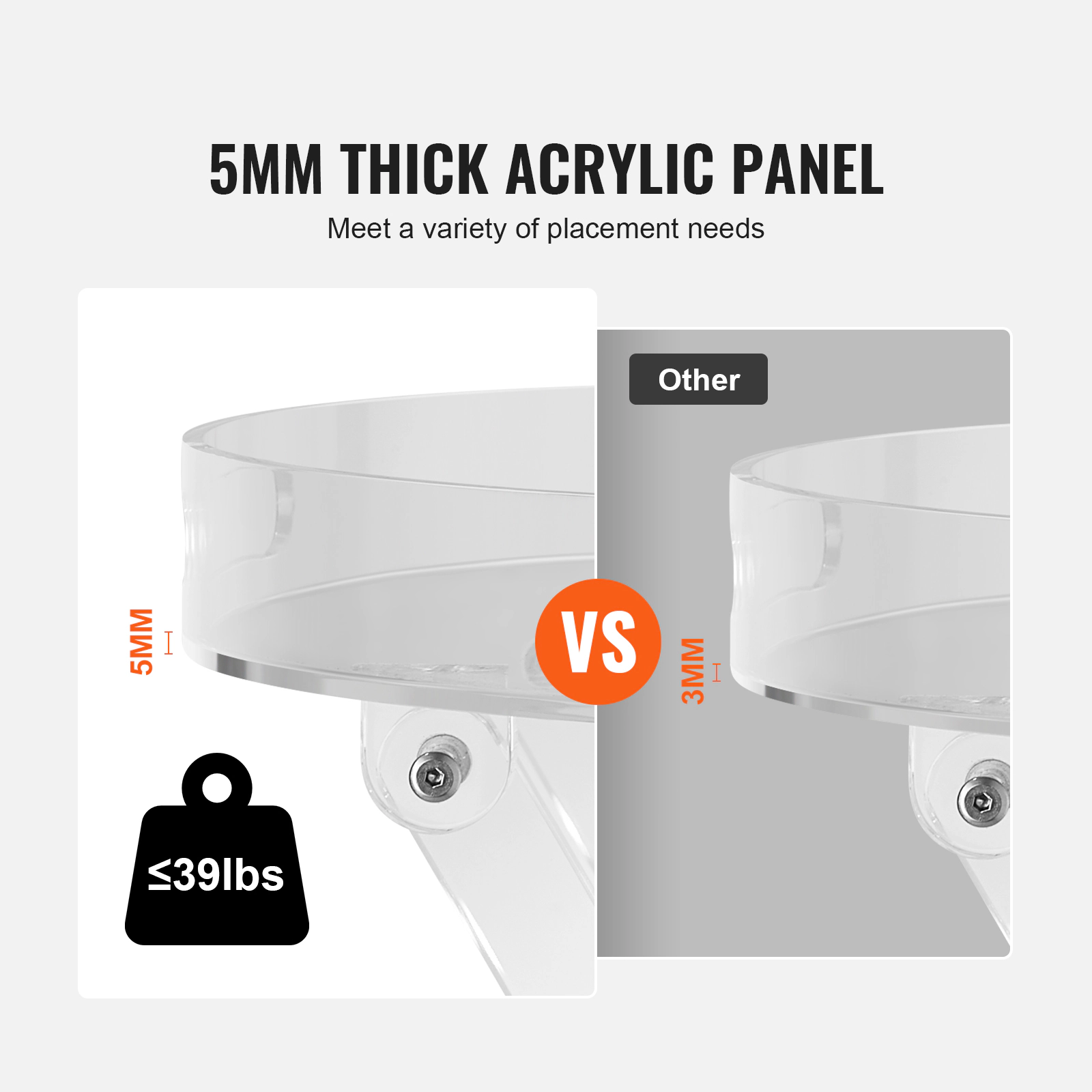 HONGGE Acrylic Table Acrylic End Table Clear Acrylic Side Table for Drink Food Snack used in Living Room Bedroom and