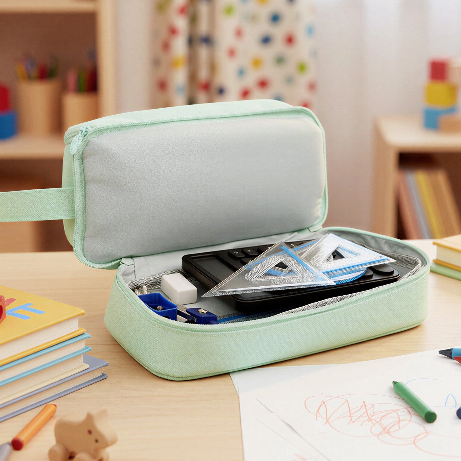 Wrapables 4-Compartment Large Capacity Pencil Case