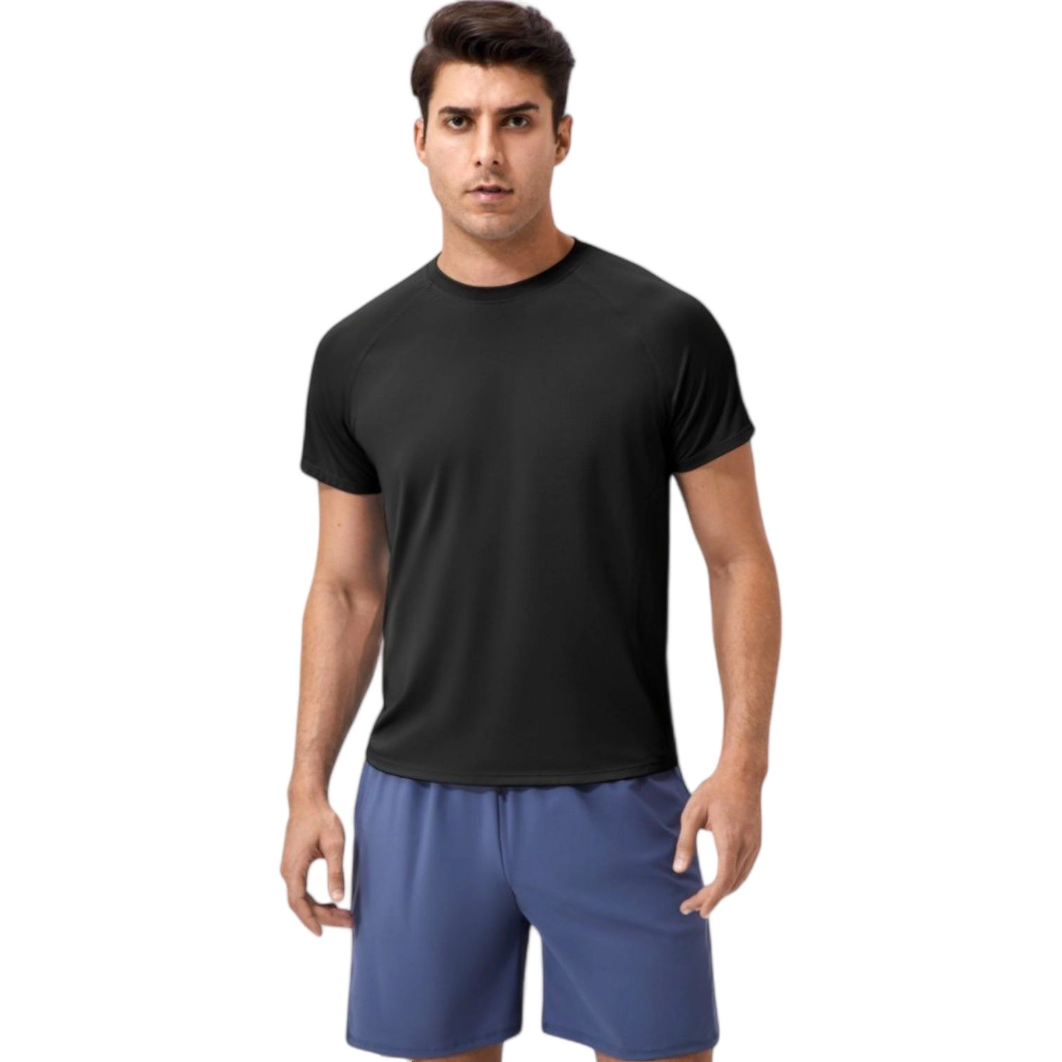 Anna-Kaci Men's Classic Crew Neck Active T-Shirt with Lightweight Quick-Dry Fabric for Performance Comfort