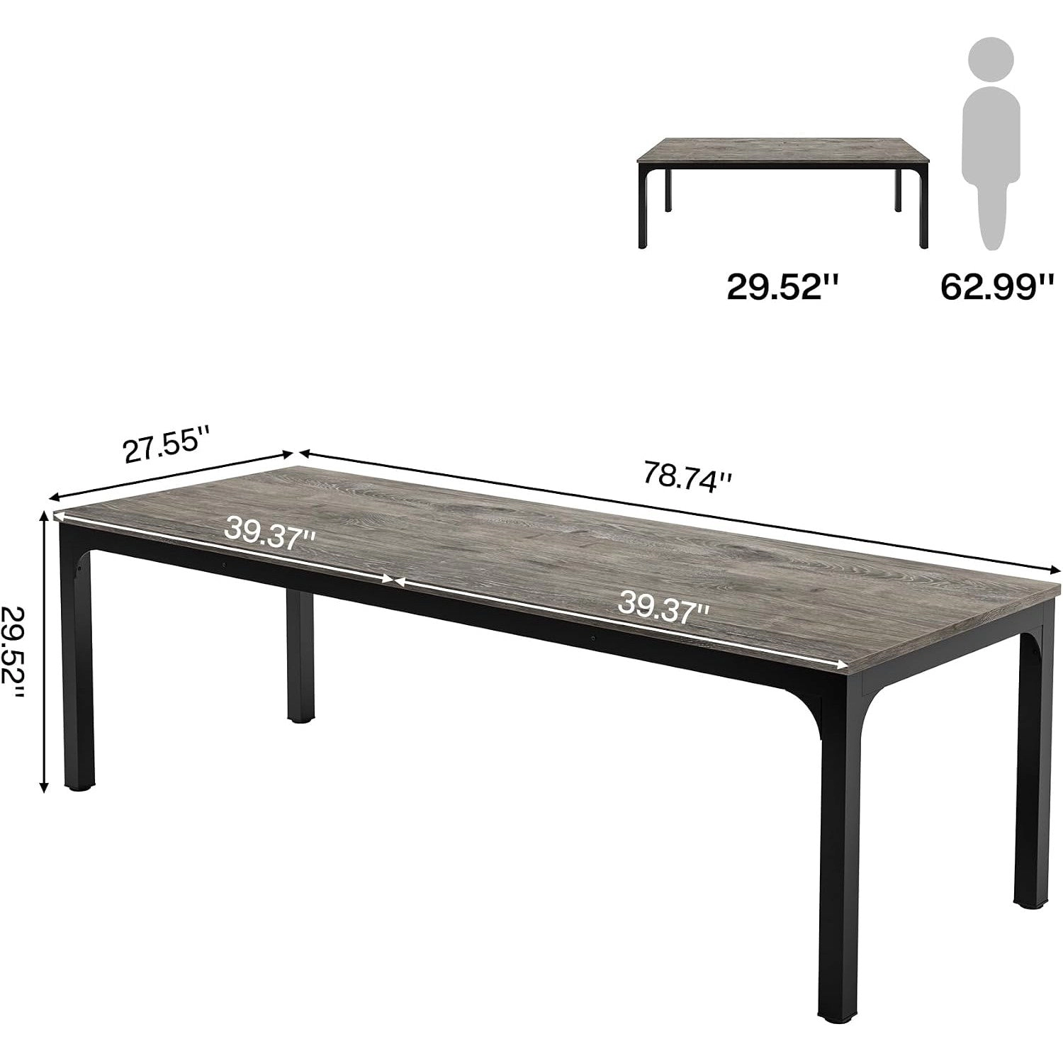 Tribesigns Industrial Wood Executive Desk