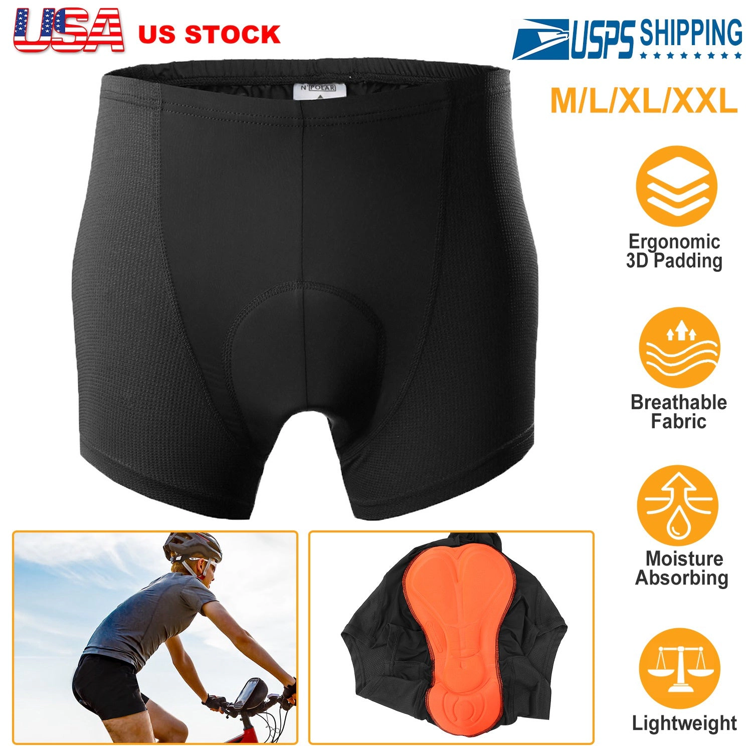 GBruno 3D Padded Cycling Underwear Shorts