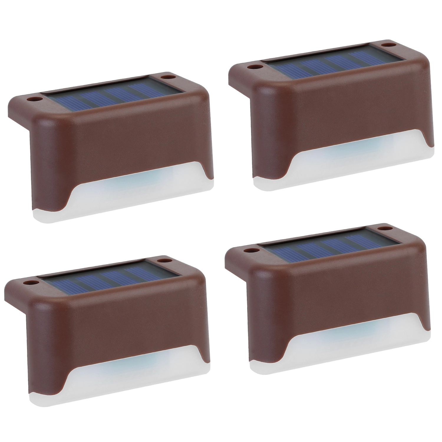 GBruno Solar LED Step Lights 4-Pack Outdoor Waterproof