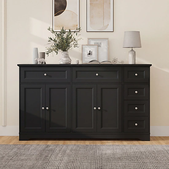 LJG Buffet Sideboard 59" Modern Coffee Bar Station Console Table