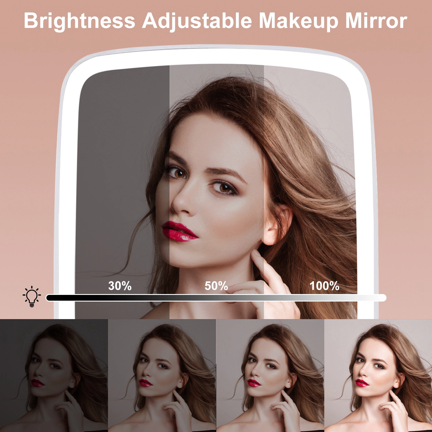 GBruno LED Rechargeable Vanity Makeup Mirror