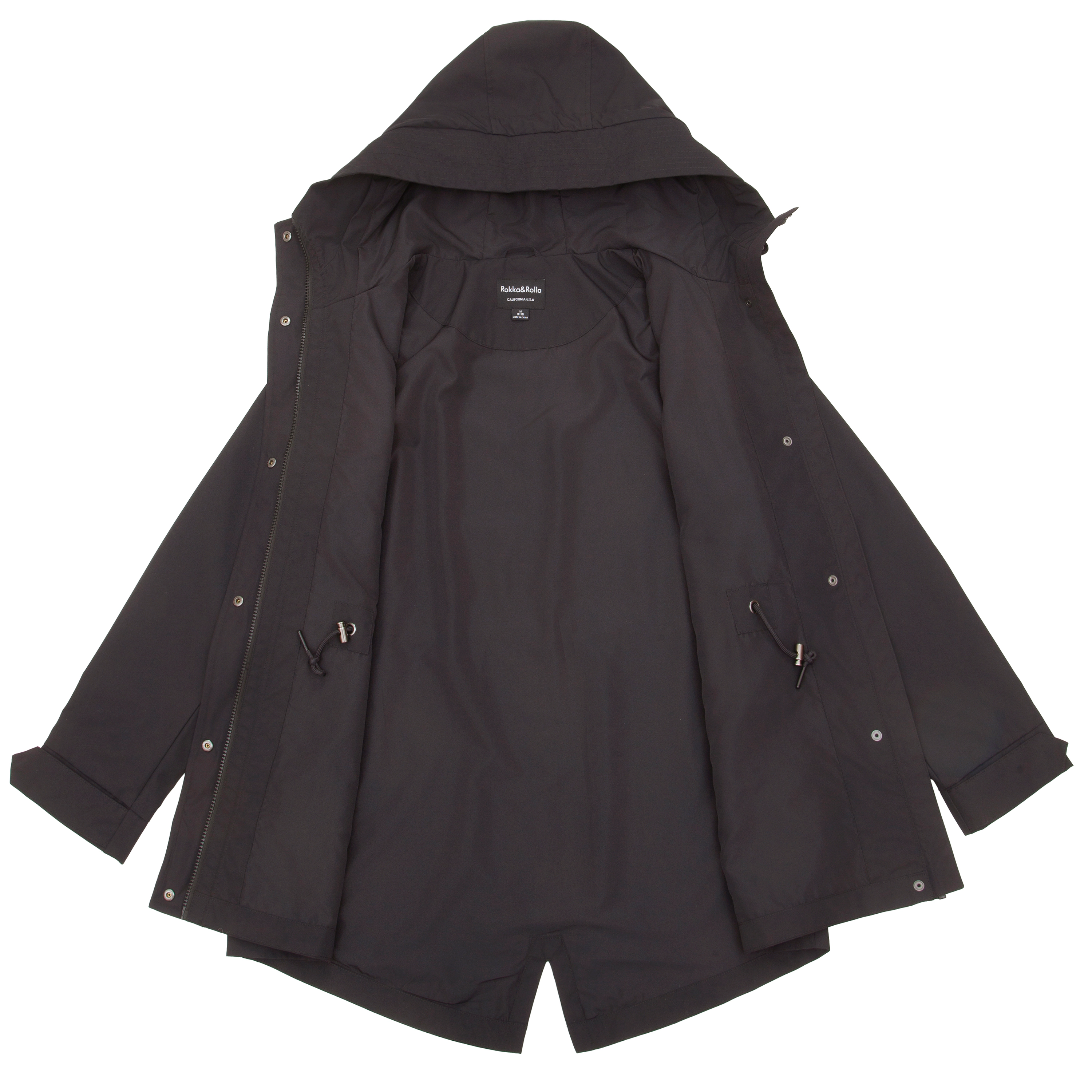 Rokka&Rolla Womens Stand Collar Trench Coat Windbreaker