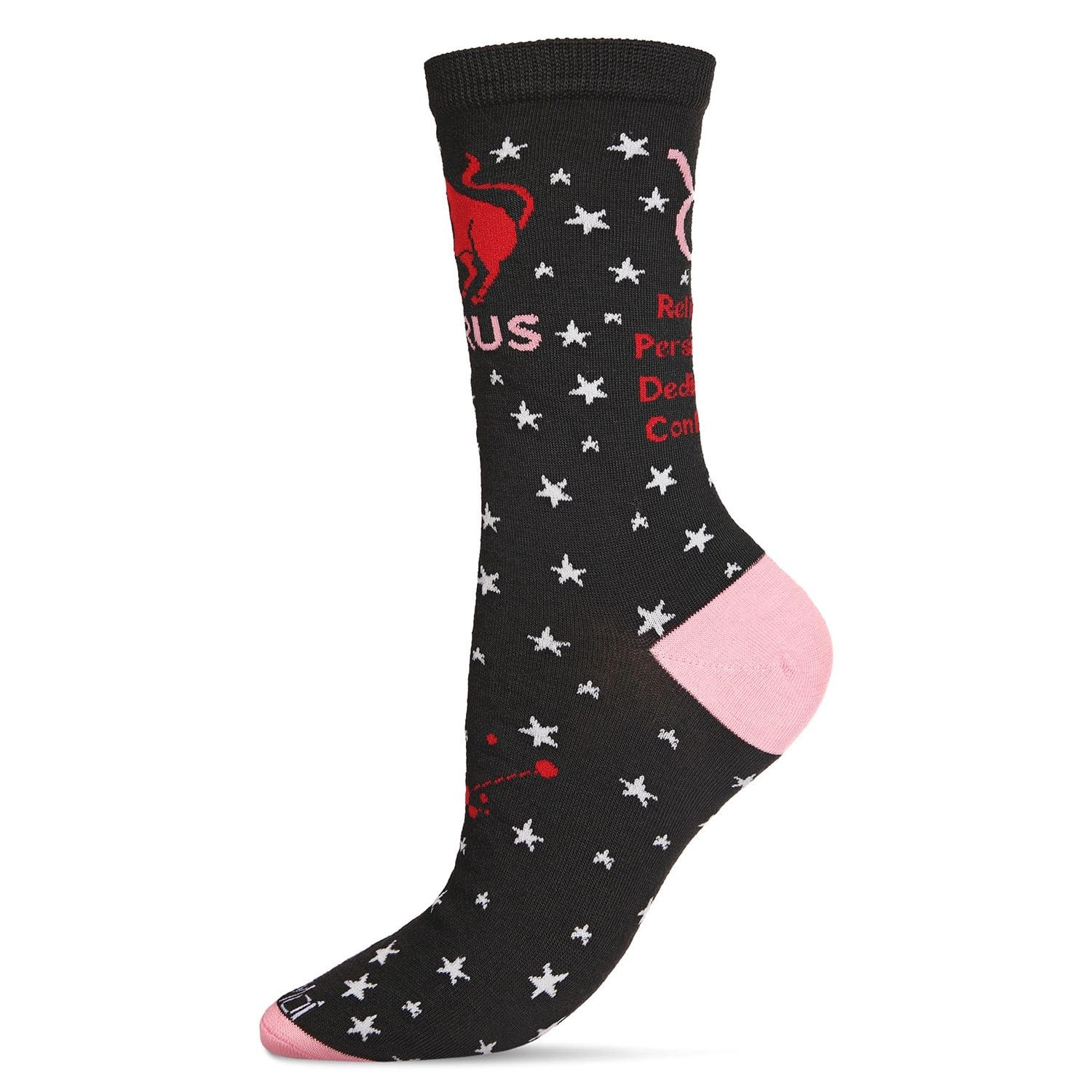 MeMoi Women's Taurus Zodiac Sign Crew Socks