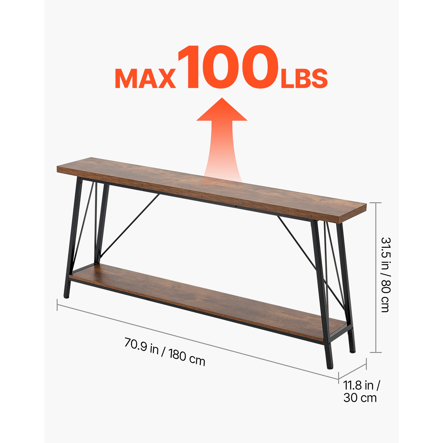 HONGGE Narrow Console Sofa Table Behind Couch Table Entryway Table and Skinny Hallway Table Narrow Sofa Table with