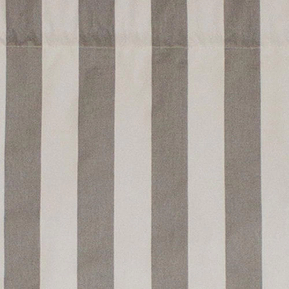 RLF Home Awning Stripe 3" Rod Pocket Window Valance Curtain 50" x 17" Gray