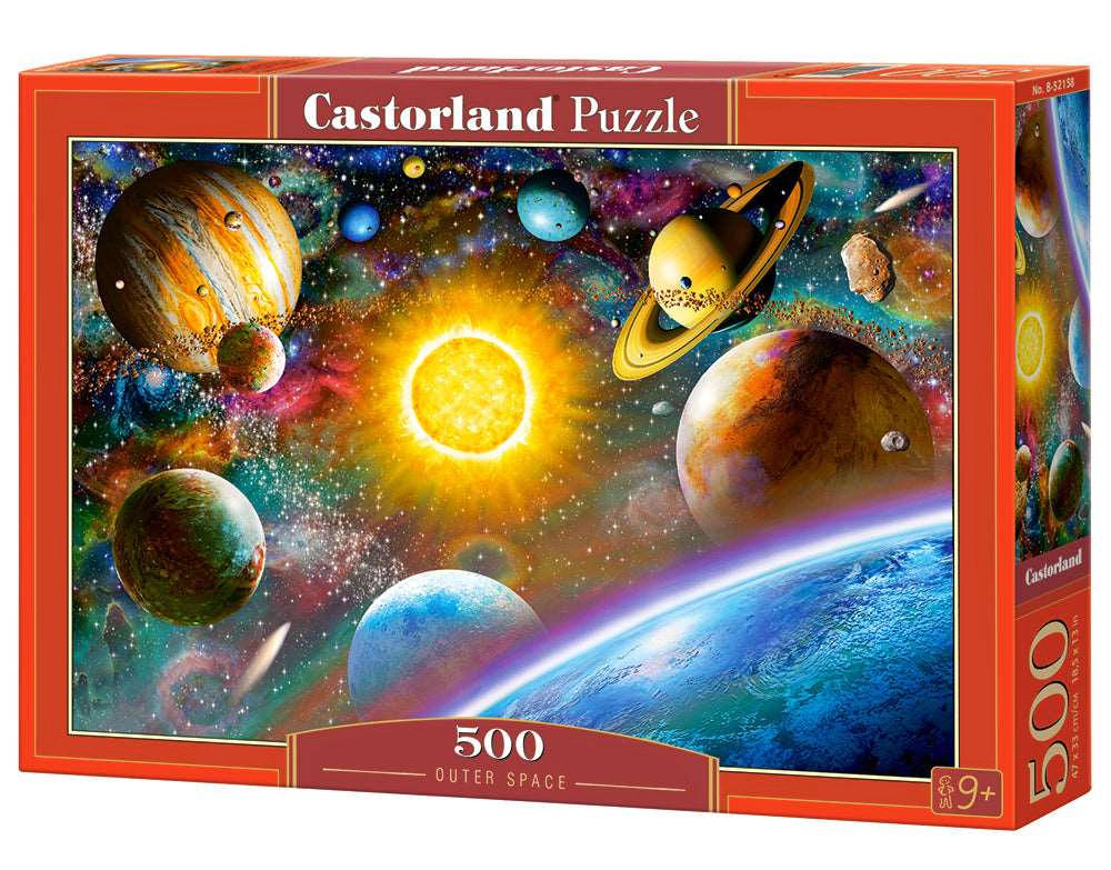 CASTORLAND 500 Piece Jigsaw Puzzle, Outer Space, Solar System with Comets, Asteroids, B-52158