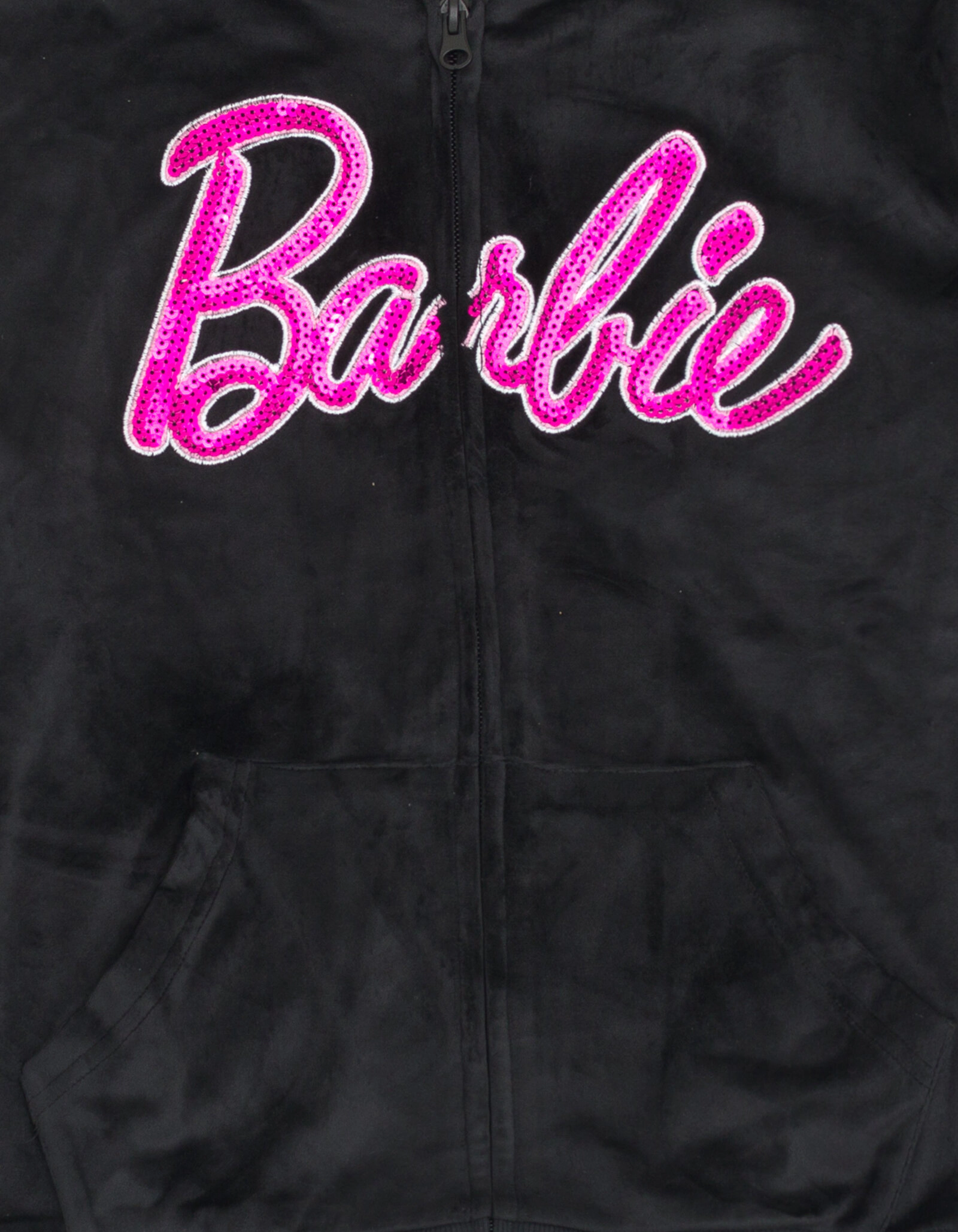 Barbie Women's Velour Zip-Up Hoodie