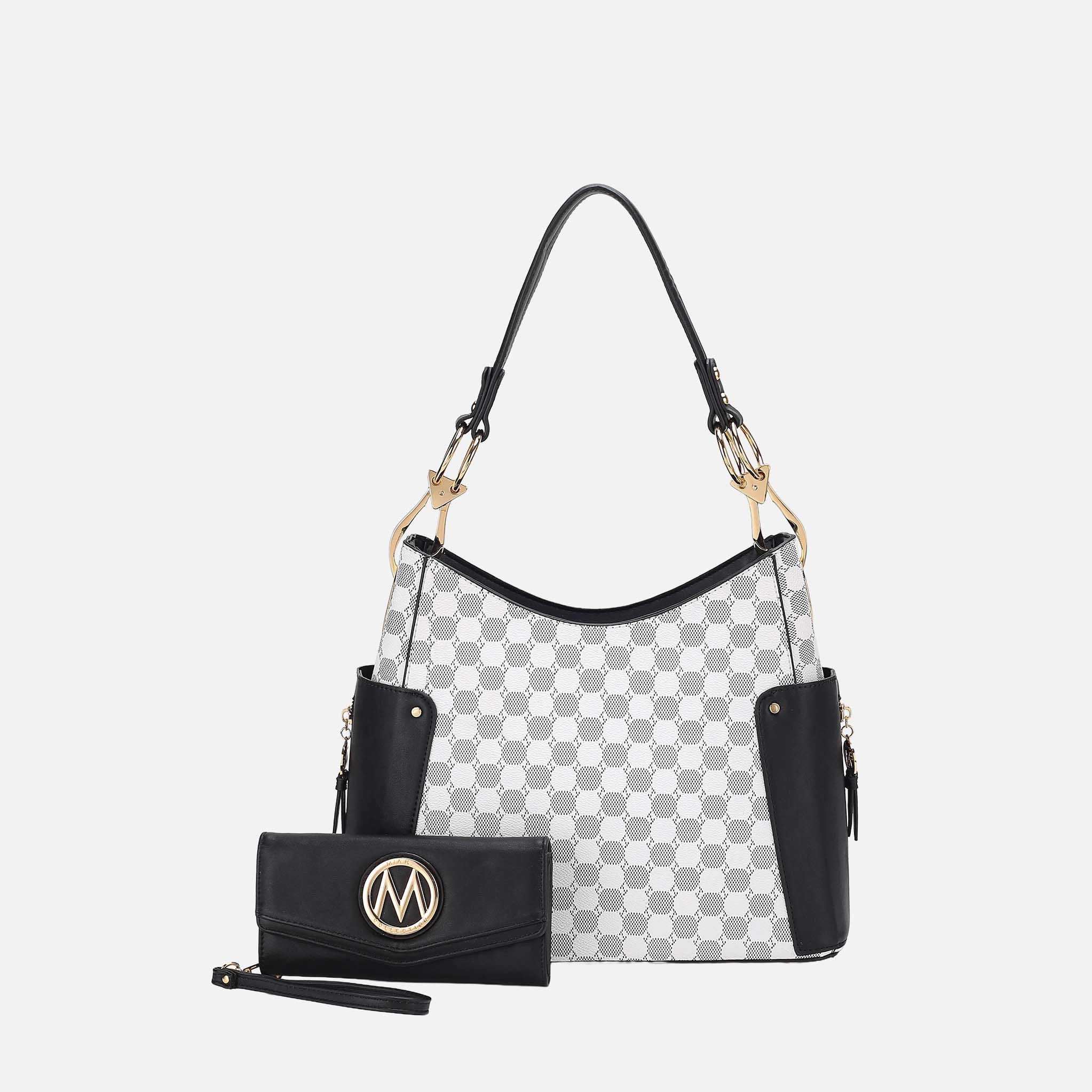 MKF Collection by Mia K. Penelope Circular Print Shoulder Handbag with Matching Wallet