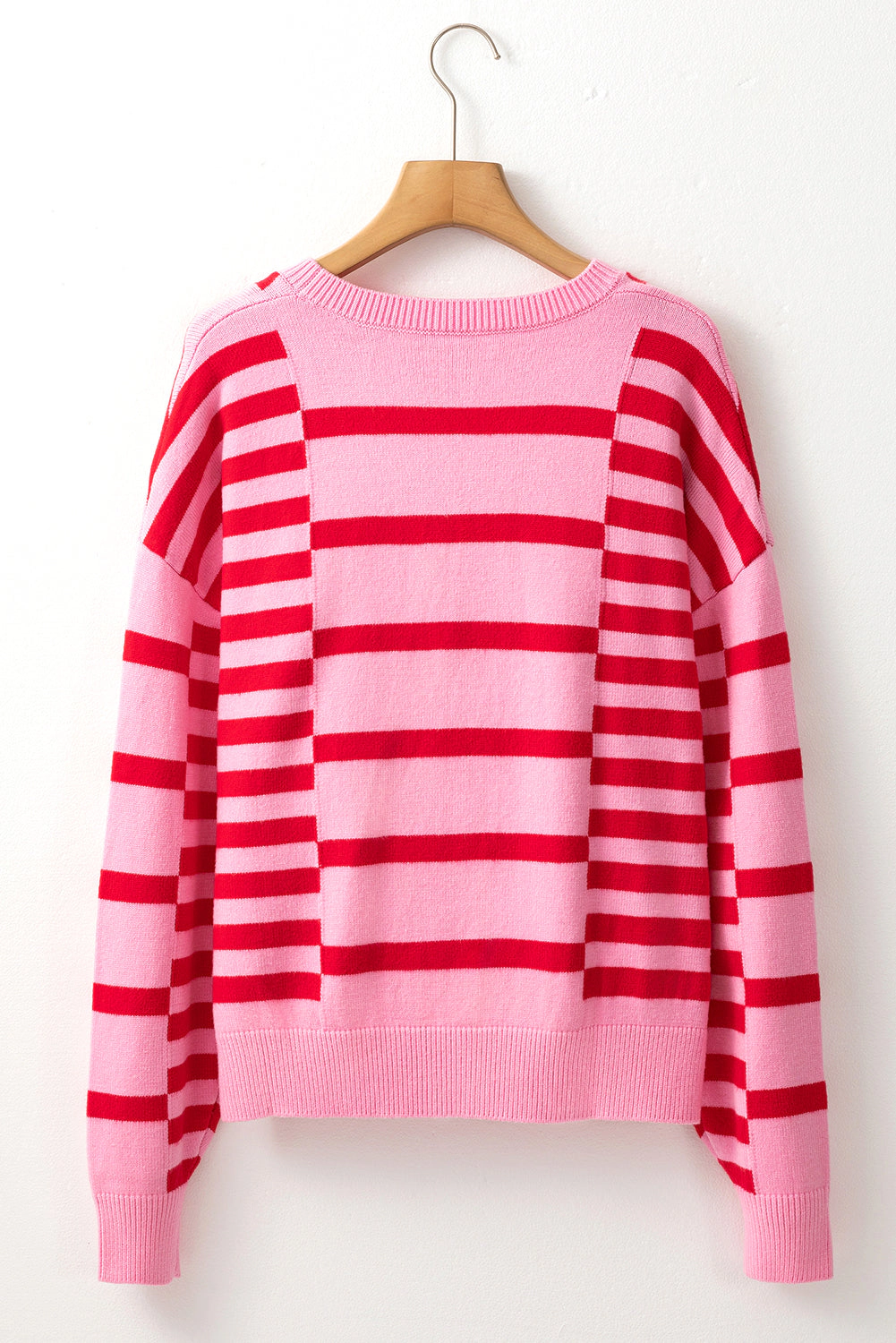 Threaded Pear Women's Madison Shoulder Ribbed Trim Sweater