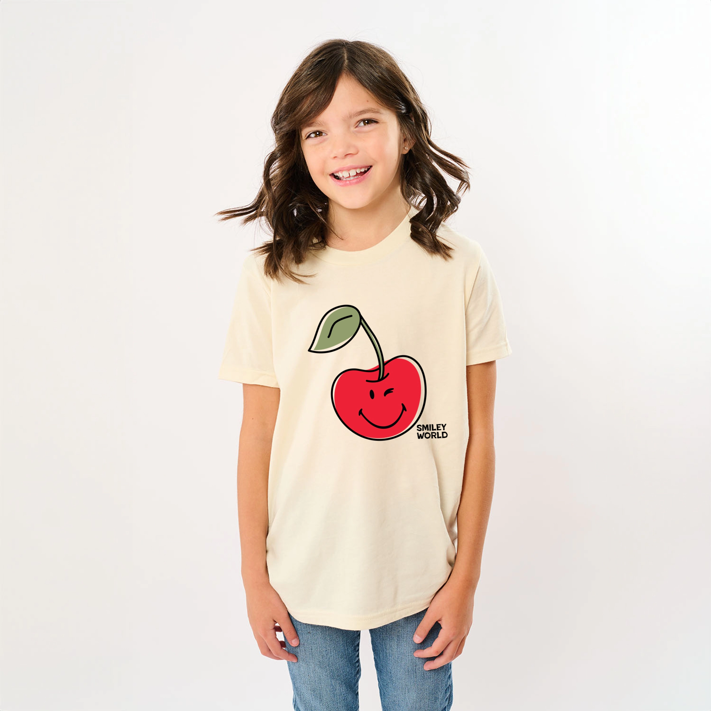The Juniper Shop - Youth Short Sleeve Graphic T-Shirt SmileyWorld Winky Cherry