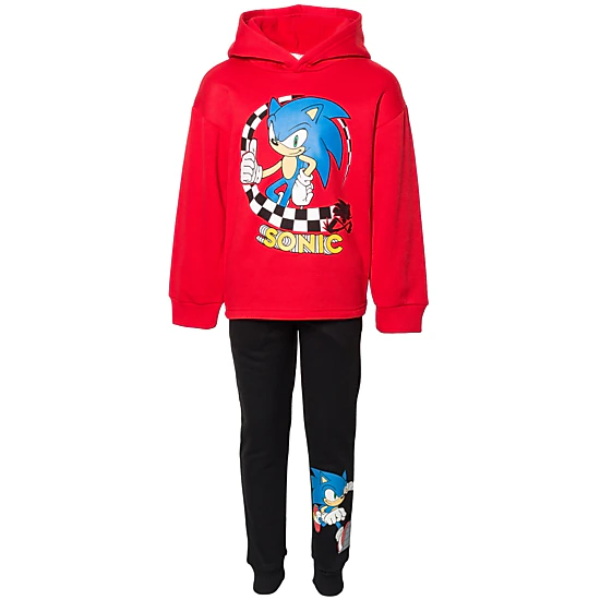 SEGA Sonic the Hedgehog Boys' 2-Piece Fleece Hoodie and Pants Set