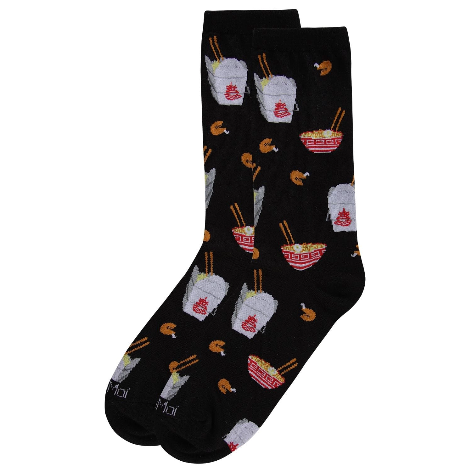 MeMoi Let's Order Takeout Bamboo Blend Crew Socks