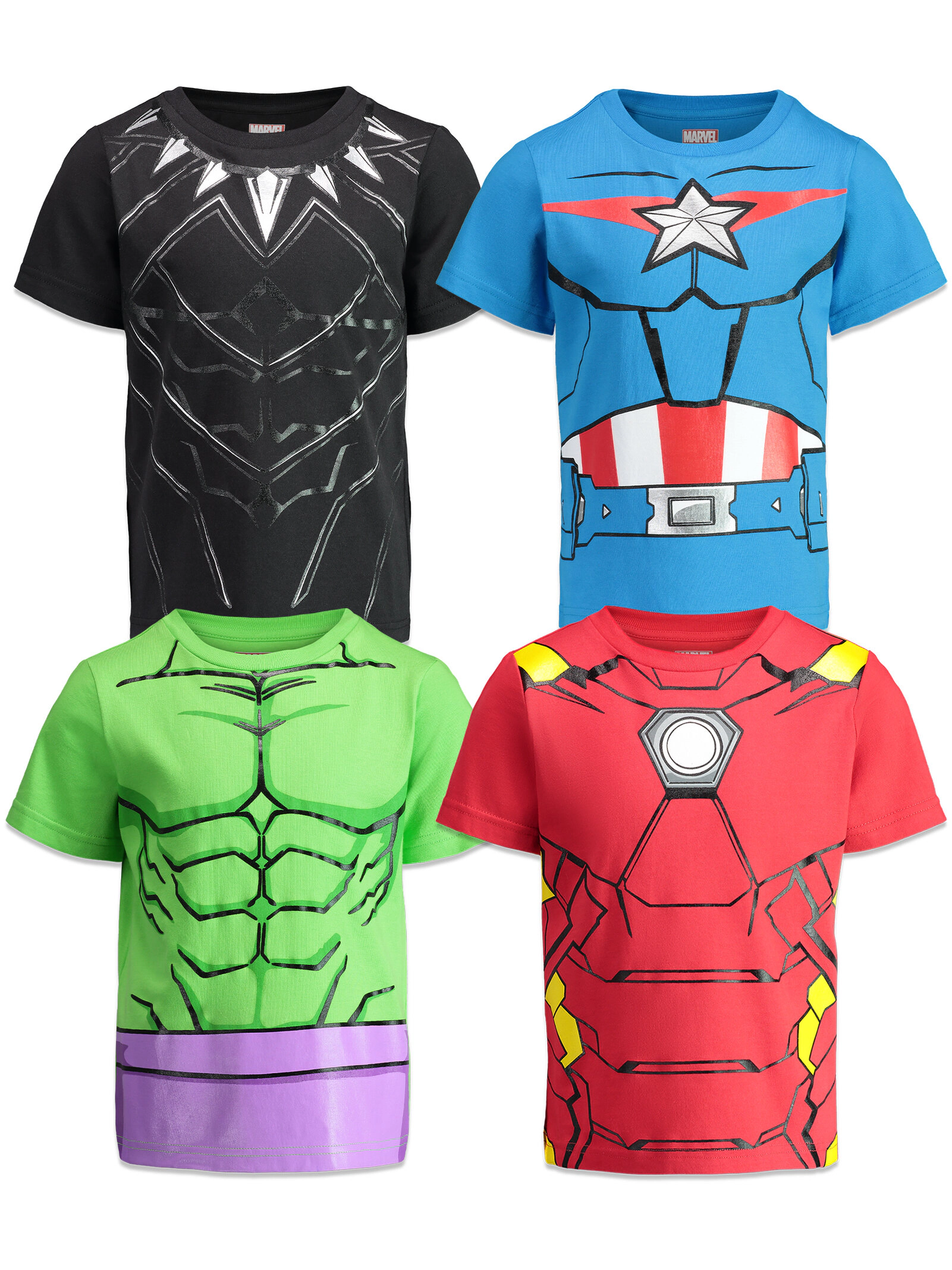 Marvel Avengers 4-Pack Short Sleeve T-Shirts