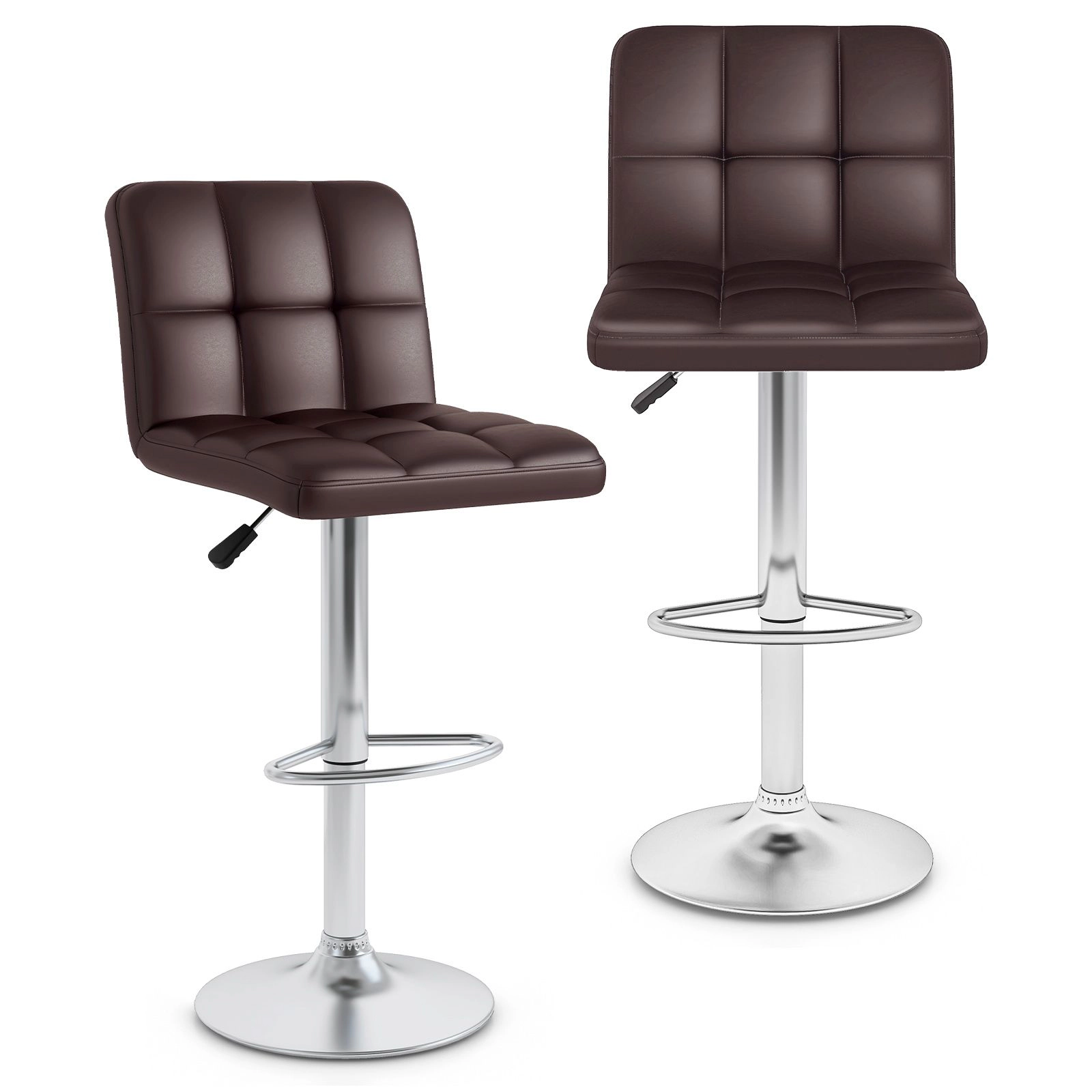 SlickBlue Modern Counter Height Bar Stools 360° Swivel Adjustable Kitchen Chairs