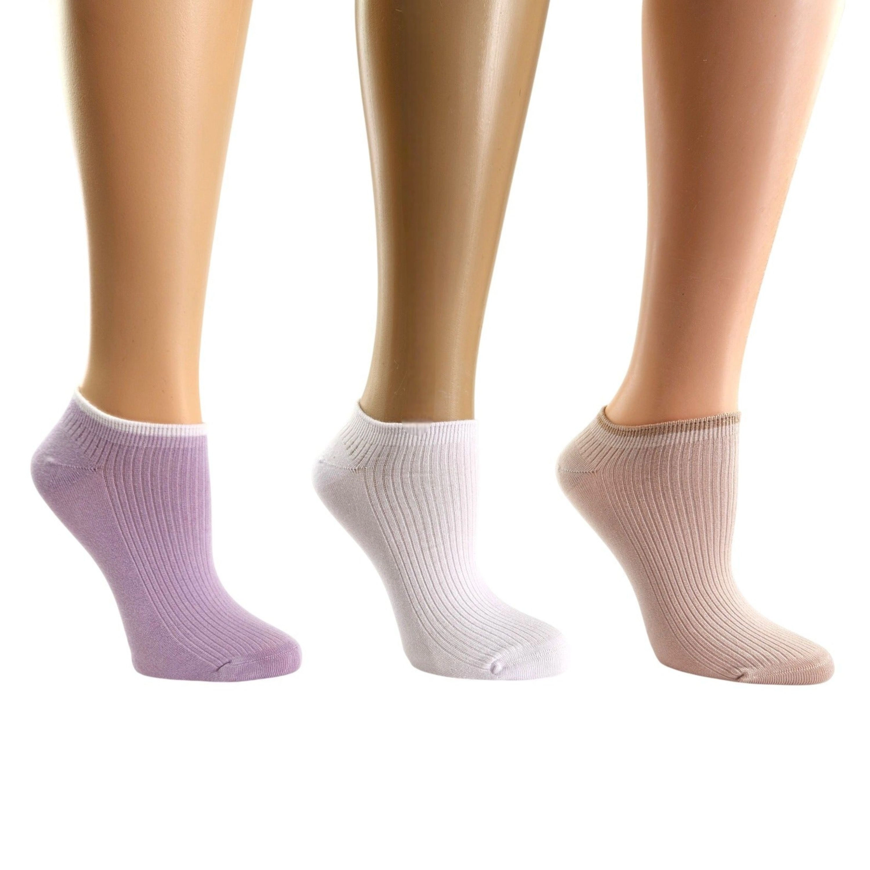 Wear Sierra Women's Rayon Ankle Low Cut Socks 3-Pack