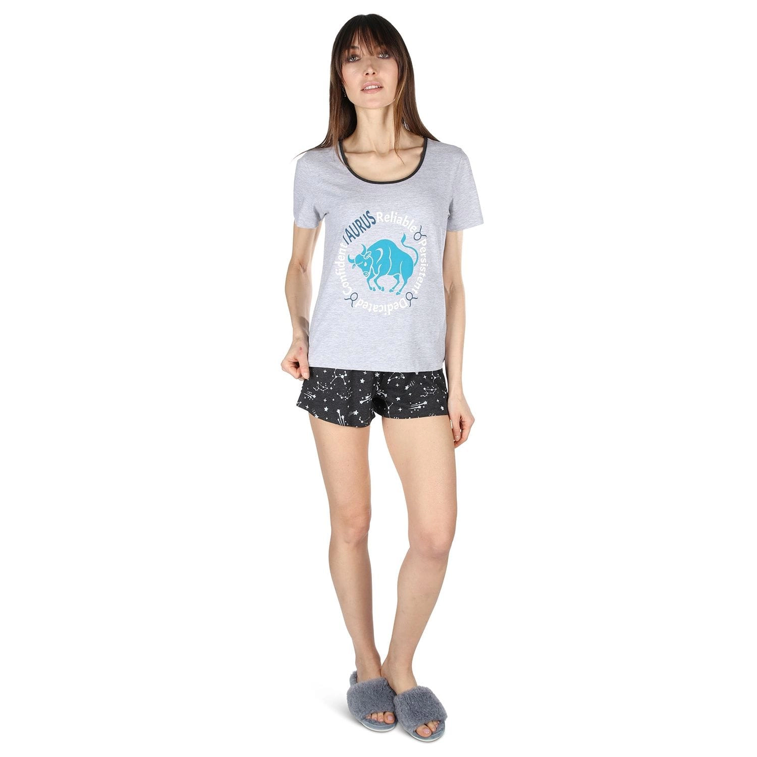 MeMoi Women's Taurus Zodiac Sign PJ Short Set