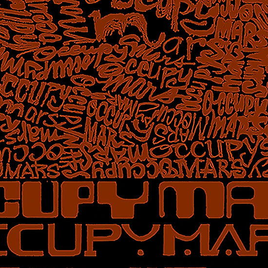 LA Pop Art Occupy Mars - Men's Word Art Hooded Sweatshirt
