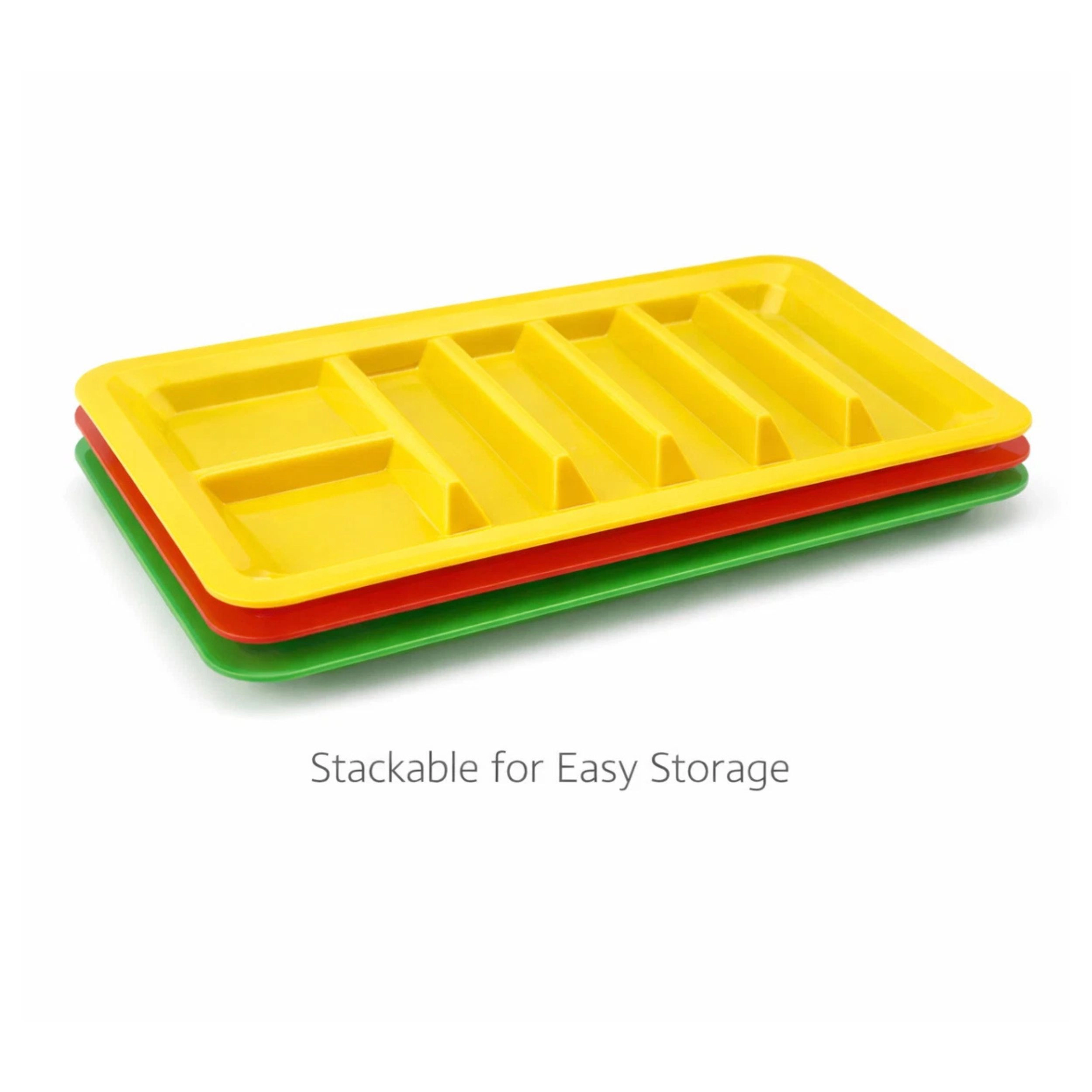 Home Collection Taco Holder Plates BPA-Free Plastic Taco Trays with Compartments Pack of 3