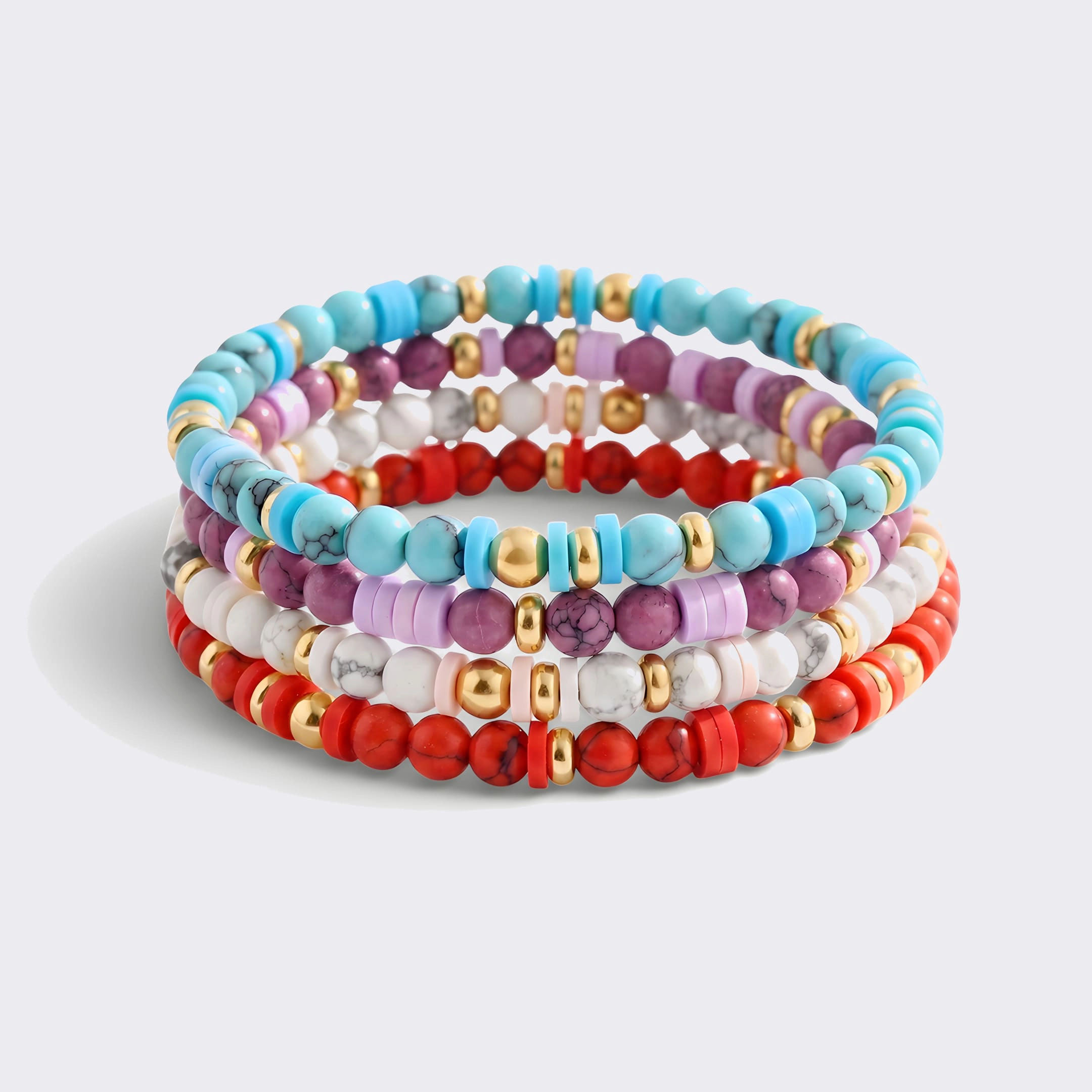 Mint & Lily Women's Stacking Birthstone Beaded Bracelet