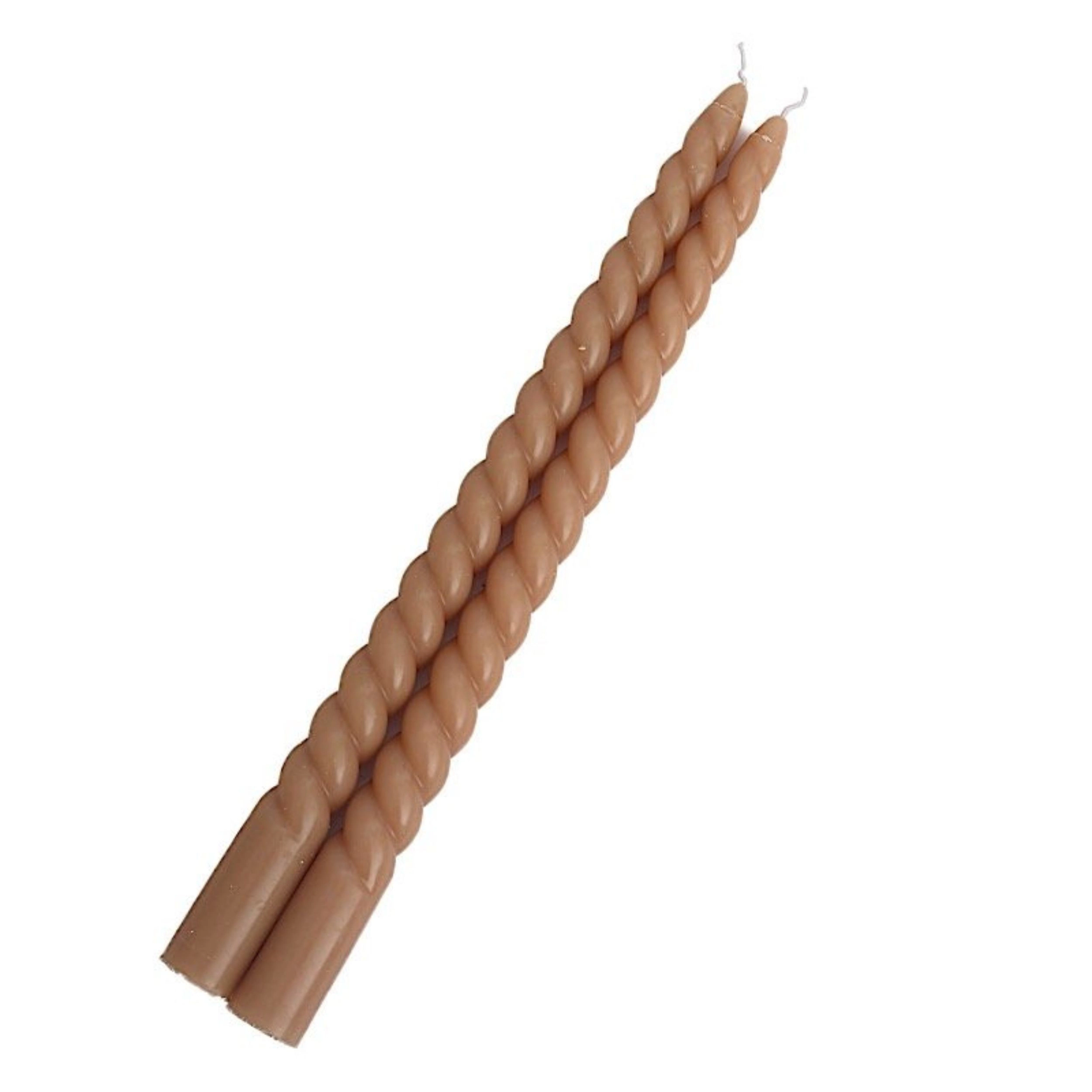 Home Collection 11.25 Inch Spiral Unscented Wax Taper Candles Pack of 12