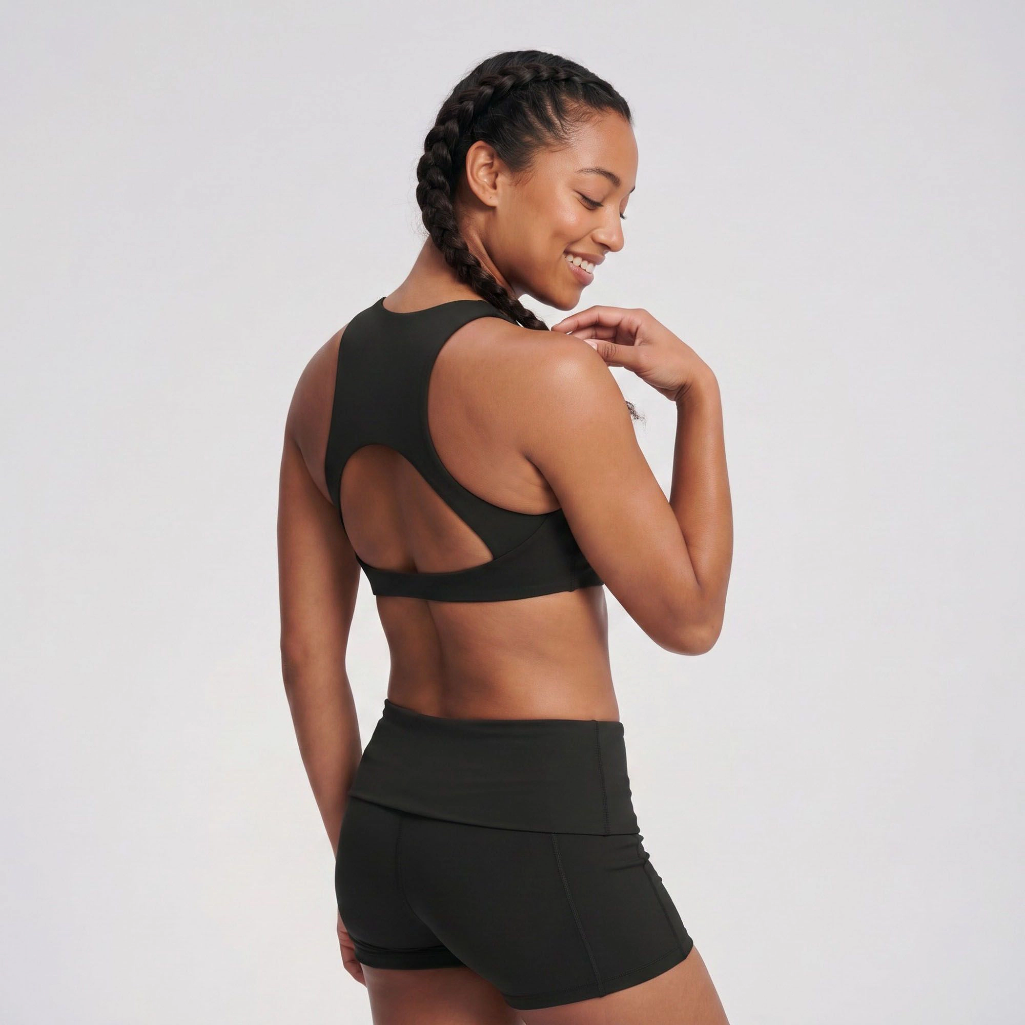 Anna-Kaci Women's Padded High Neck Racerback Sports Bra Tank Top Workout Yoga Crop
