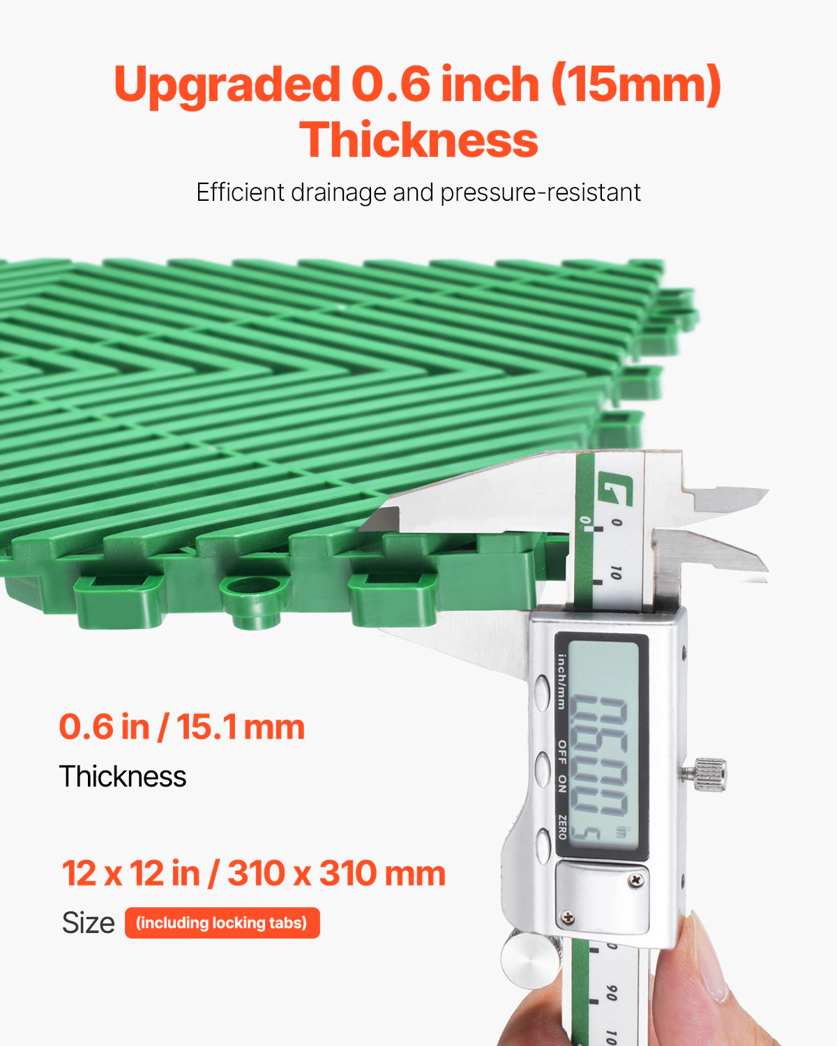 HONGGE Interlocking Drainage Mat Modular Interlocking Cushion Splicing Drainage Mats Non-Slip PP Drainage Floor Tile